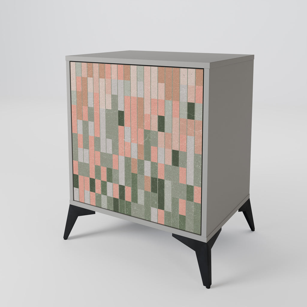 CONSTRUYENDO EL FUTURO Aparador de 1 puerta en acabado gris