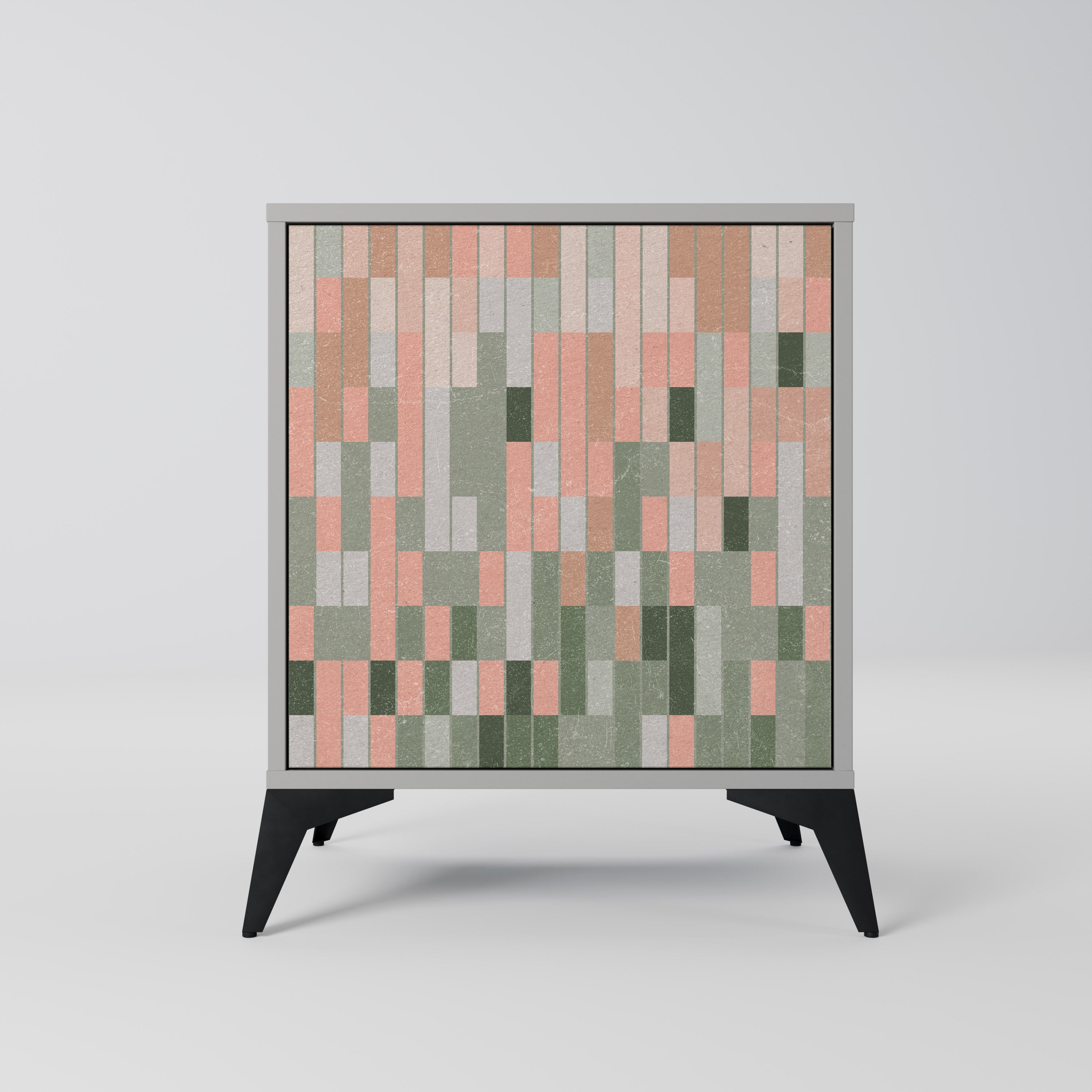 CONSTRUYENDO EL FUTURO Aparador de 1 puerta en acabado gris