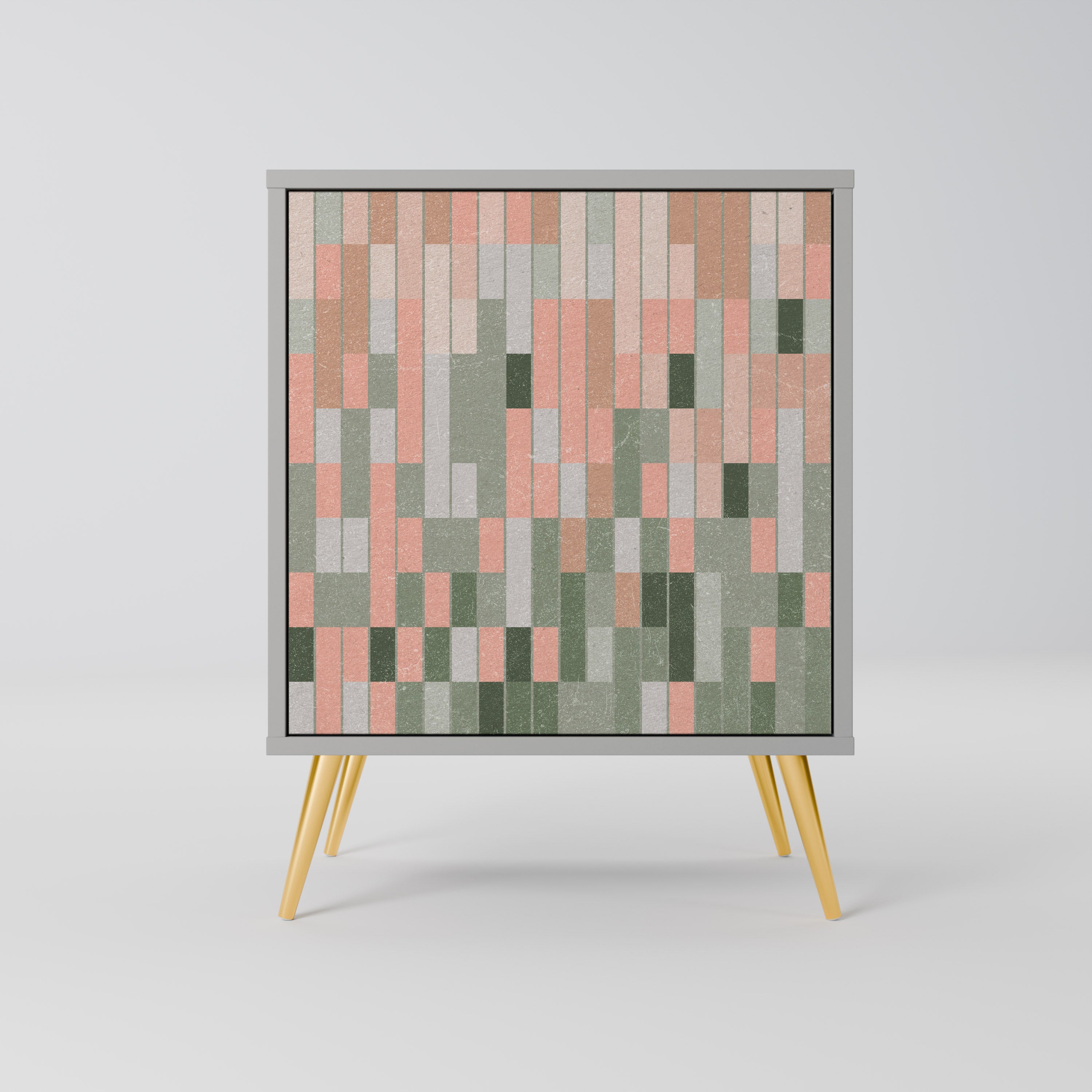 CONSTRUYENDO EL FUTURO Aparador de 1 puerta en acabado gris