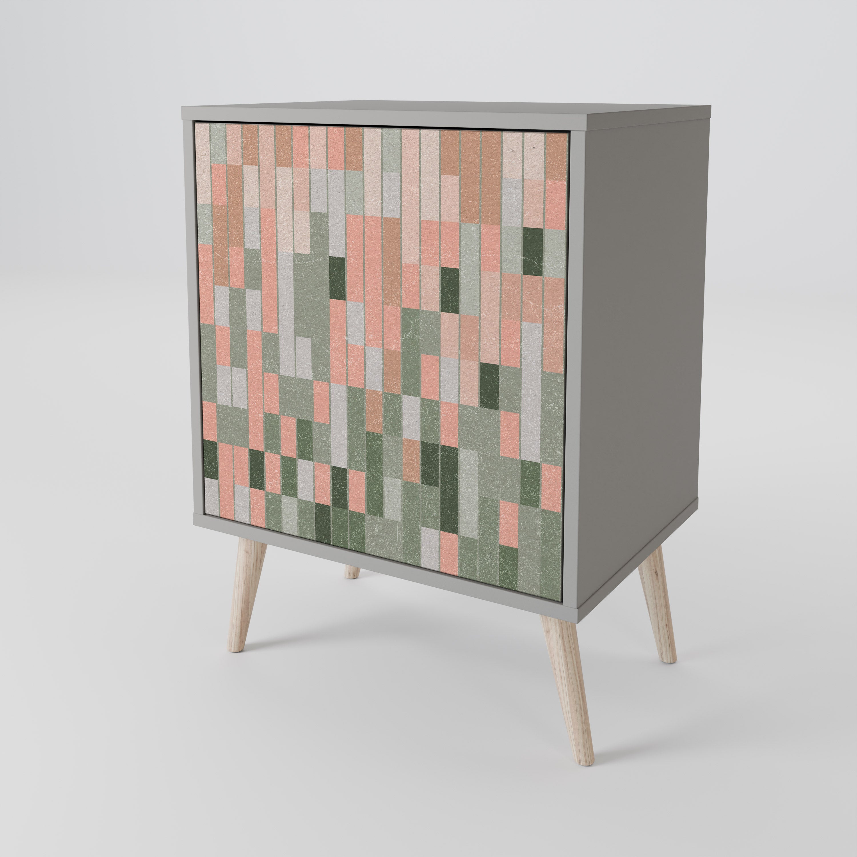 CONSTRUYENDO EL FUTURO Aparador de 1 puerta en acabado gris