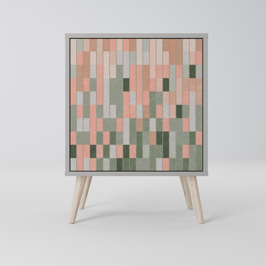 CONSTRUYENDO EL FUTURO Aparador de 1 puerta en acabado gris