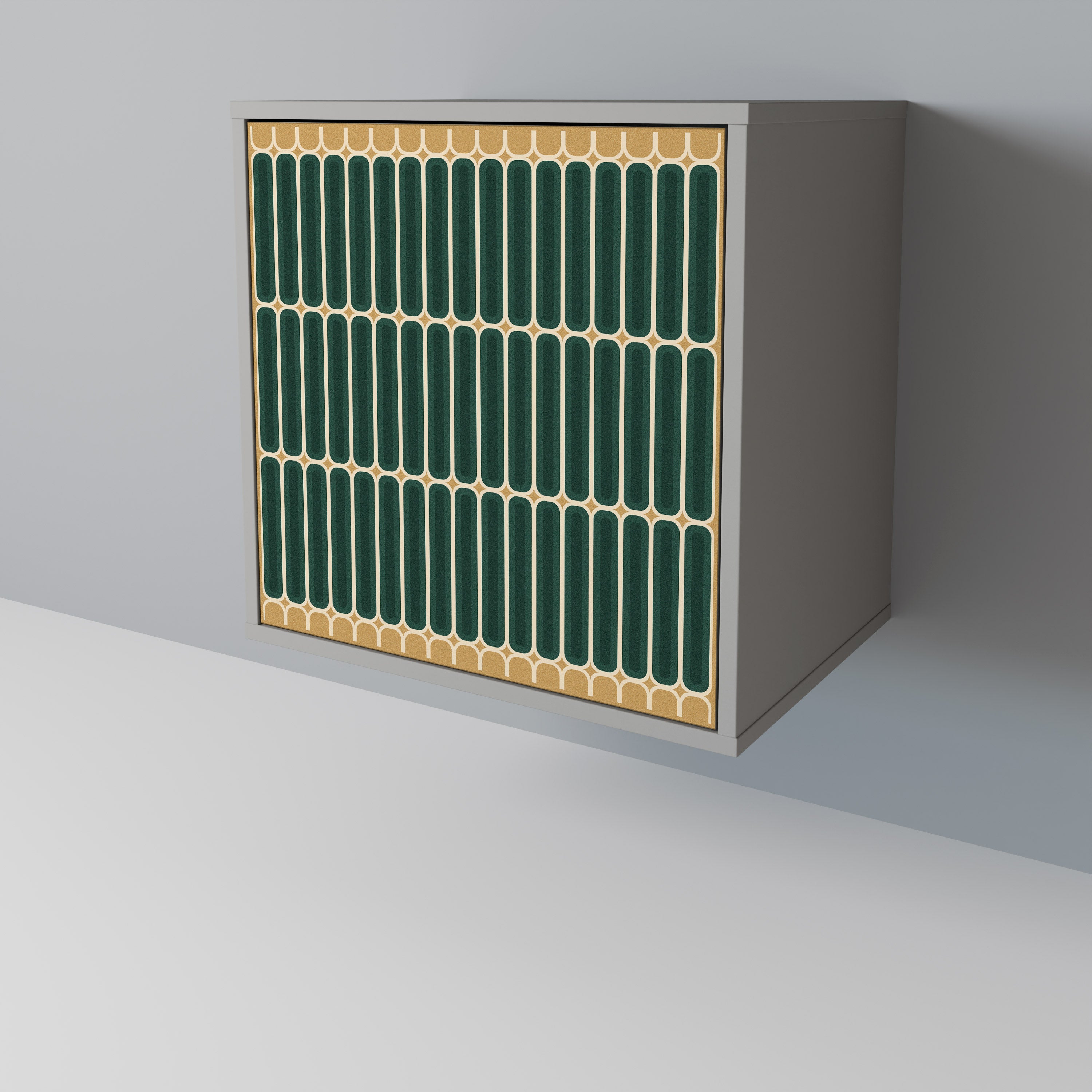 Aparador ILUSION GATE de 1 puerta en acabado gris