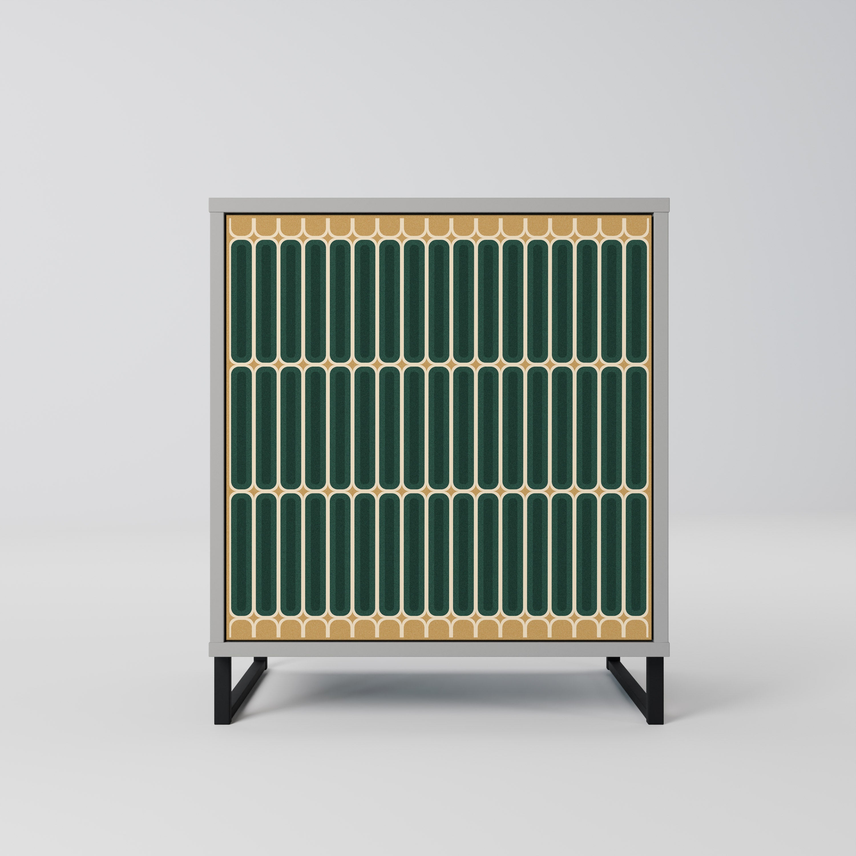 Aparador ILUSION GATE de 1 puerta en acabado gris