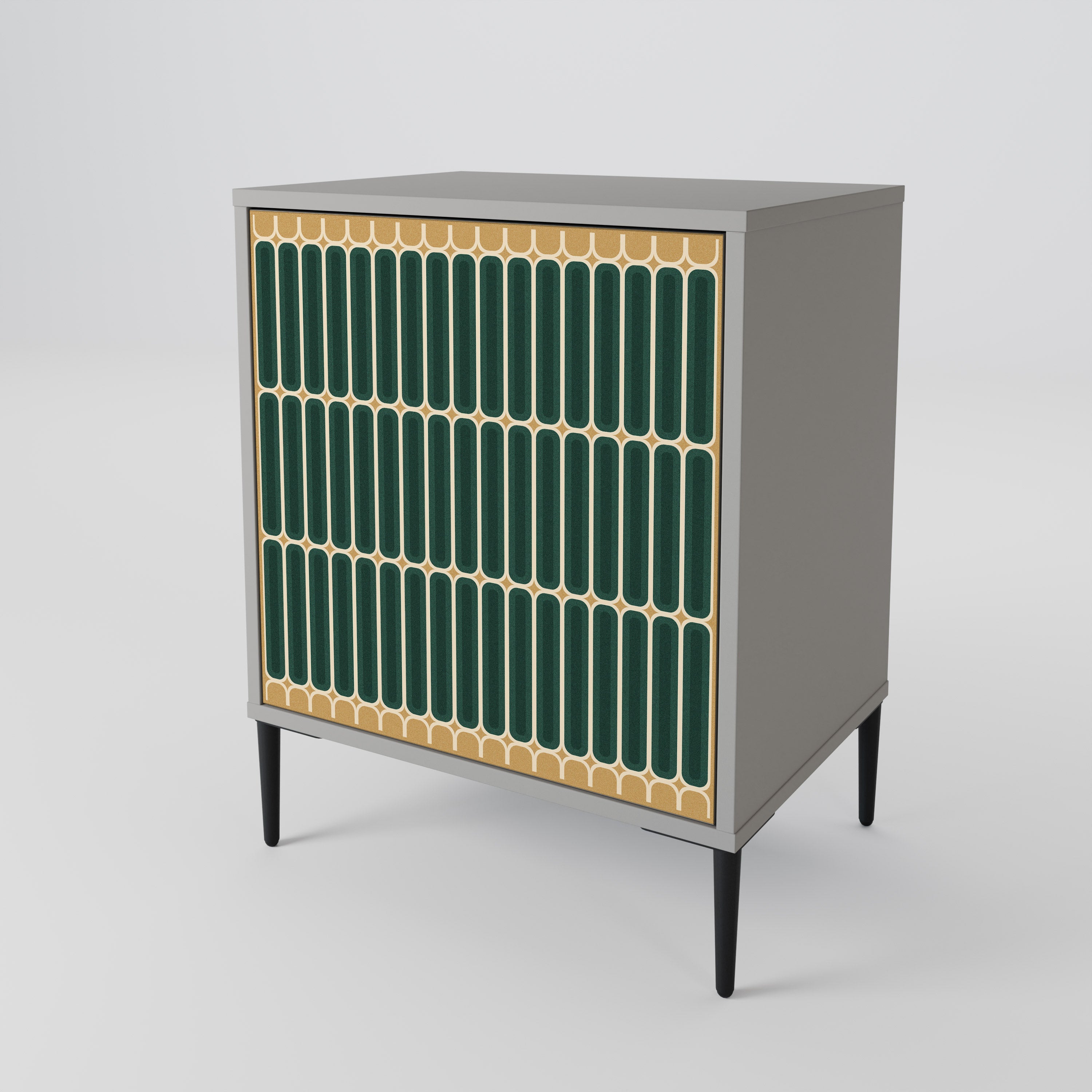 Aparador ILUSION GATE de 1 puerta en acabado gris