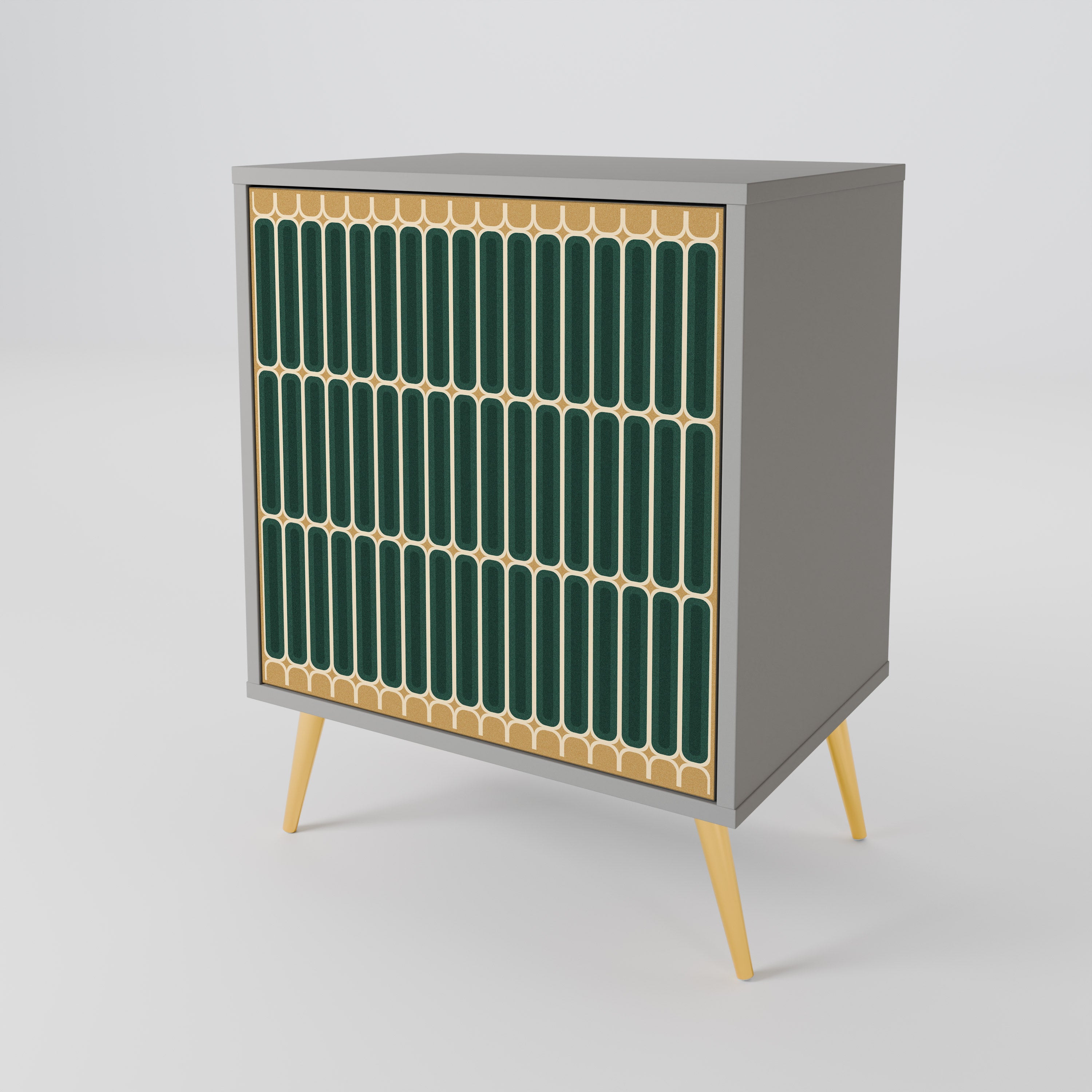 Aparador ILUSION GATE de 1 puerta en acabado gris