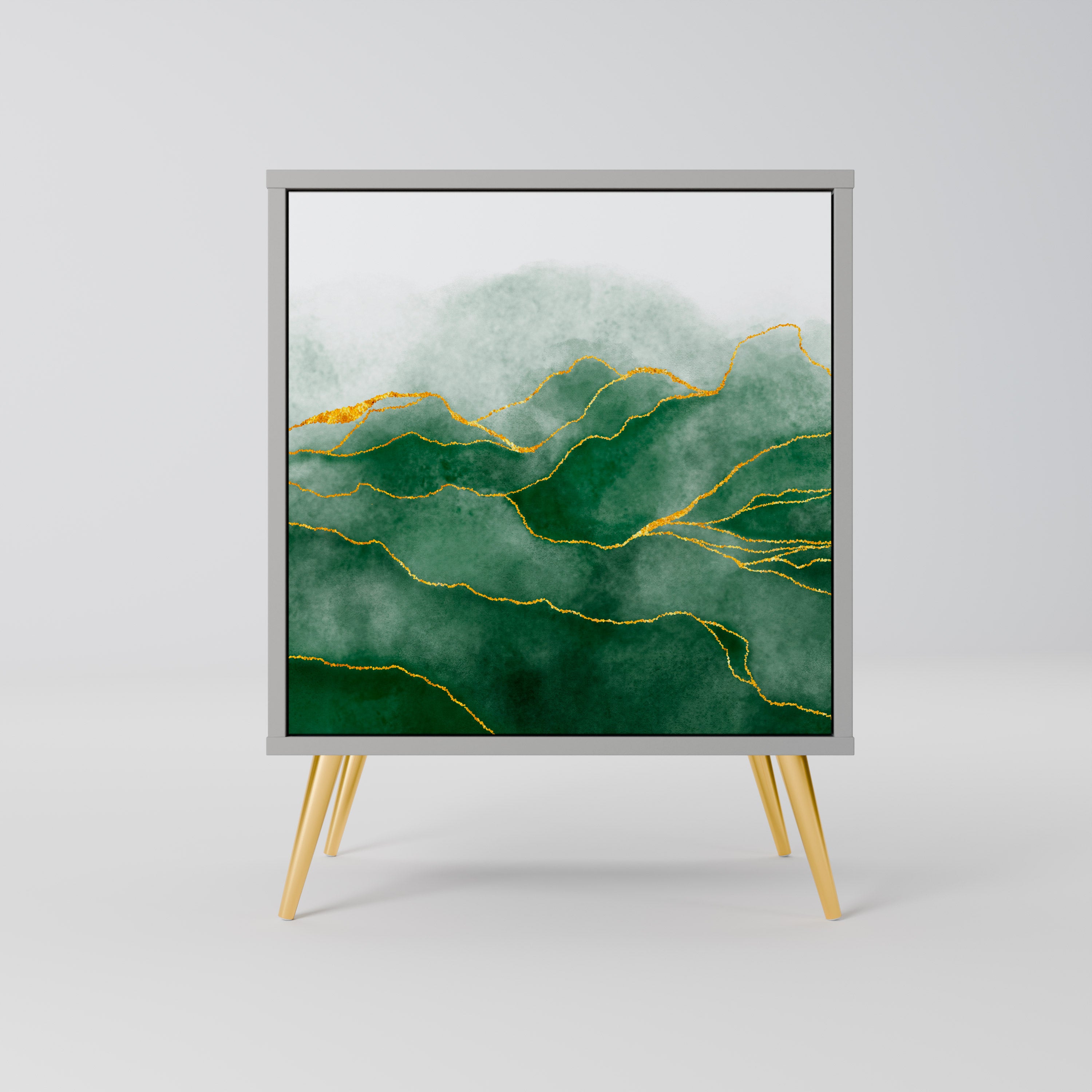 Aparador EXPENSIVE NATURE de 1 puerta en acabado gris