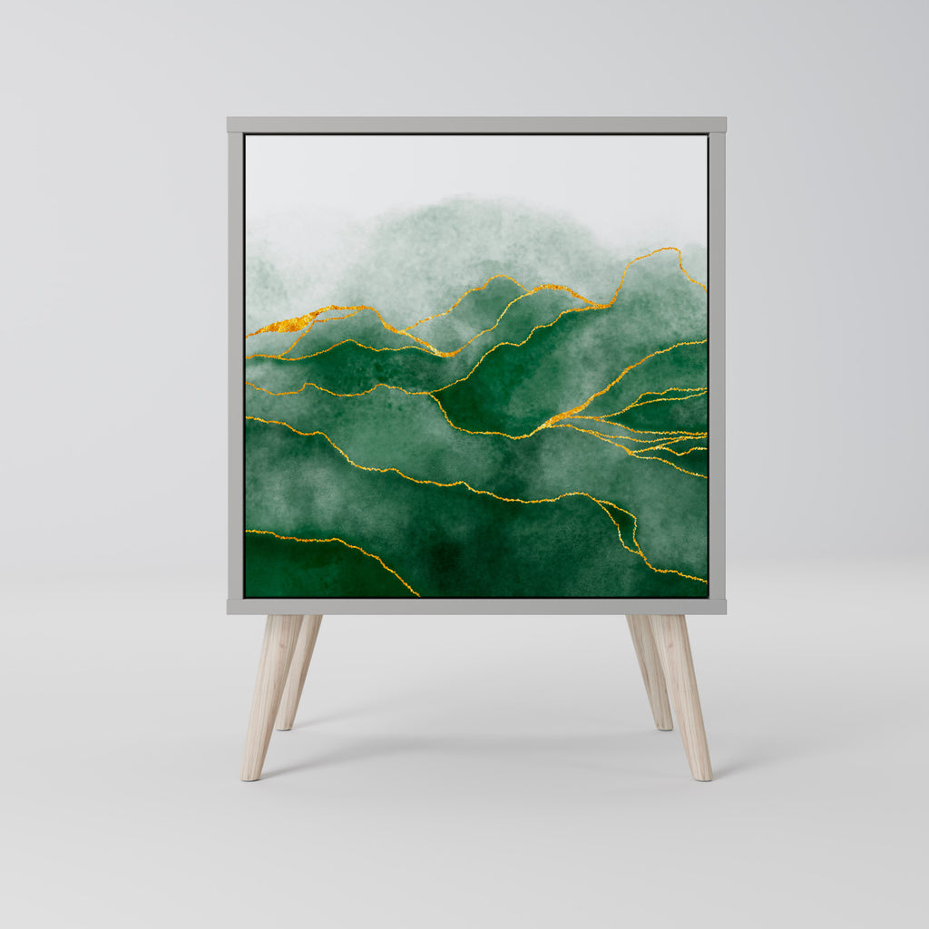 Aparador EXPENSIVE NATURE de 1 puerta en acabado gris