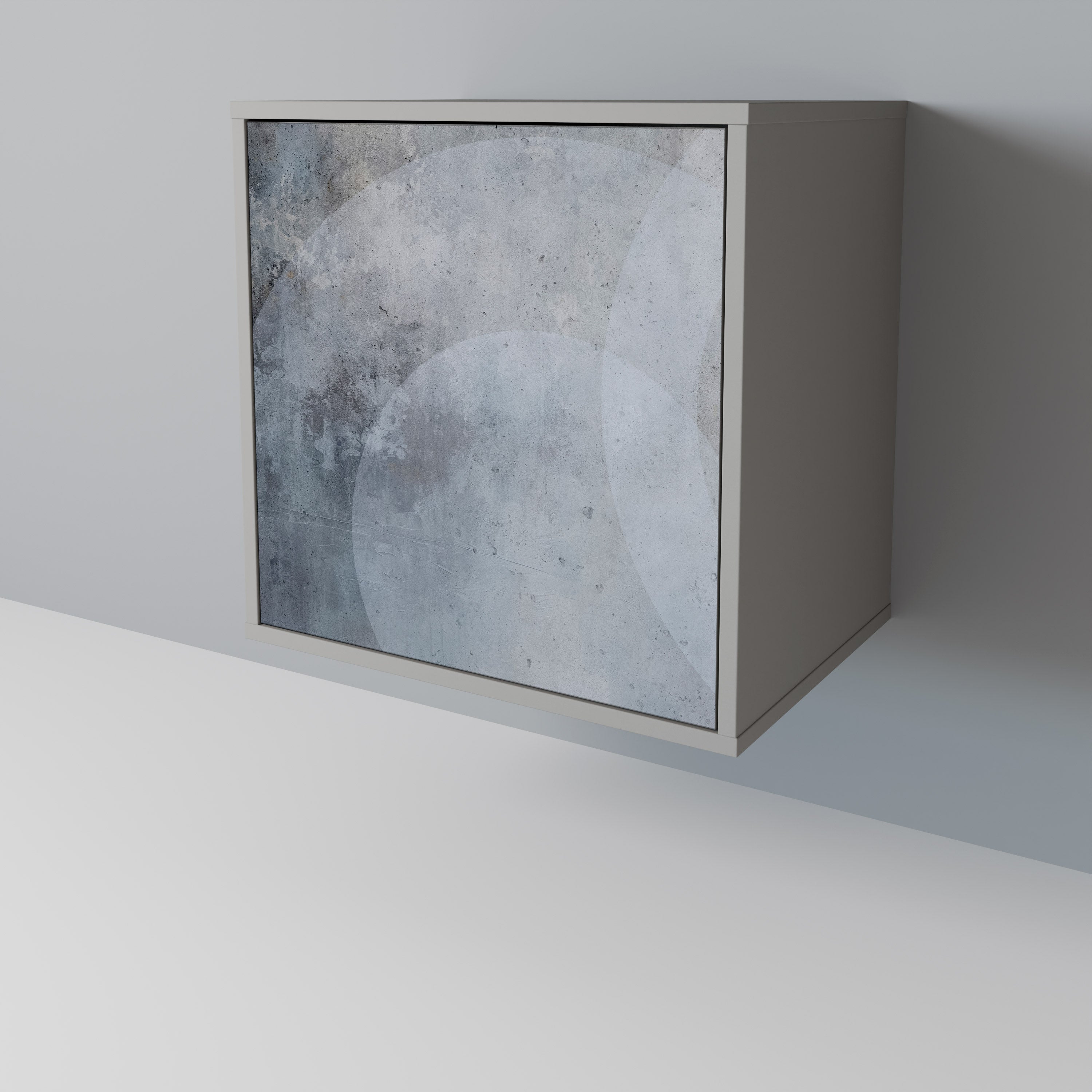 Aparador MUTED ARC de 1 puerta en acabado gris