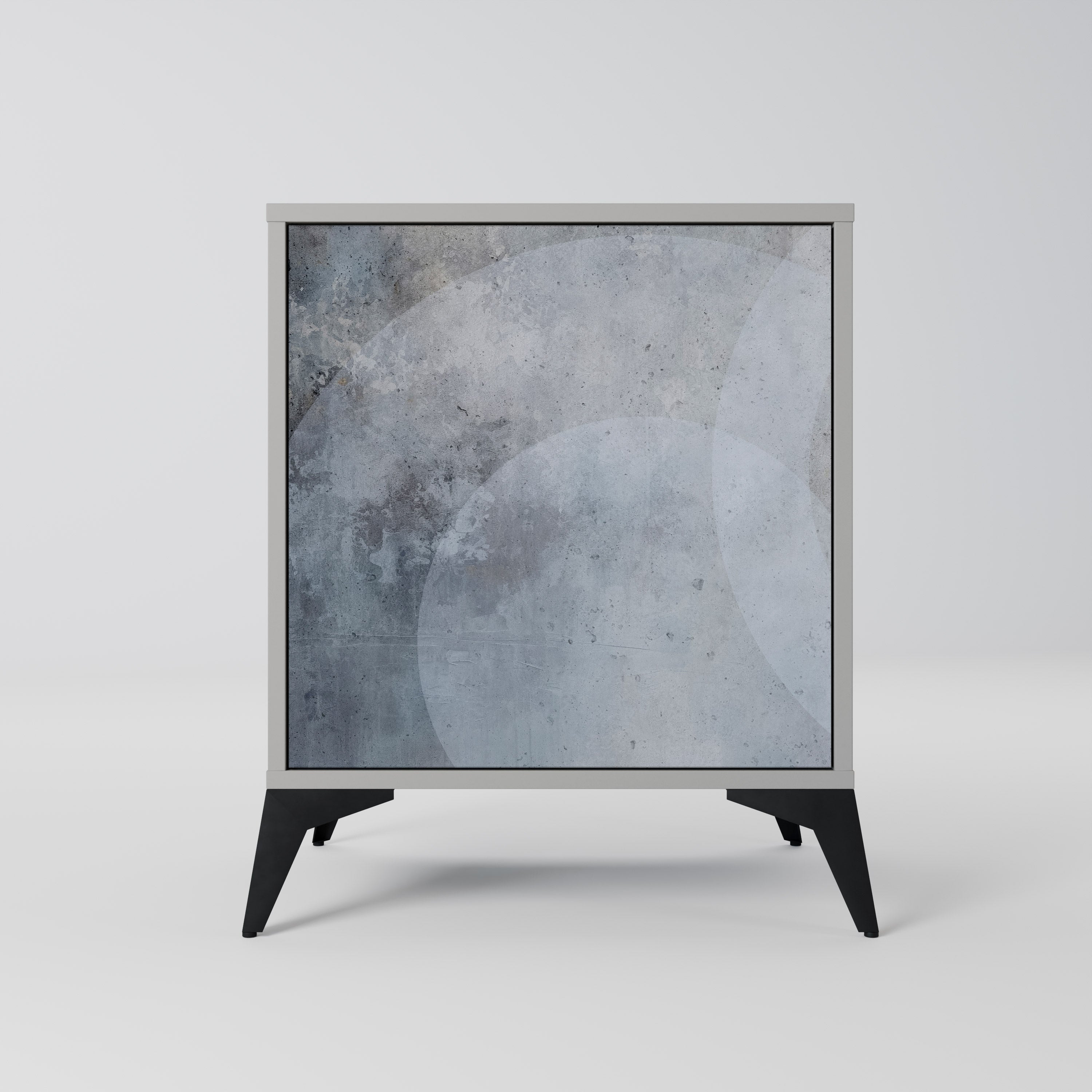 Aparador MUTED ARC de 1 puerta en acabado gris