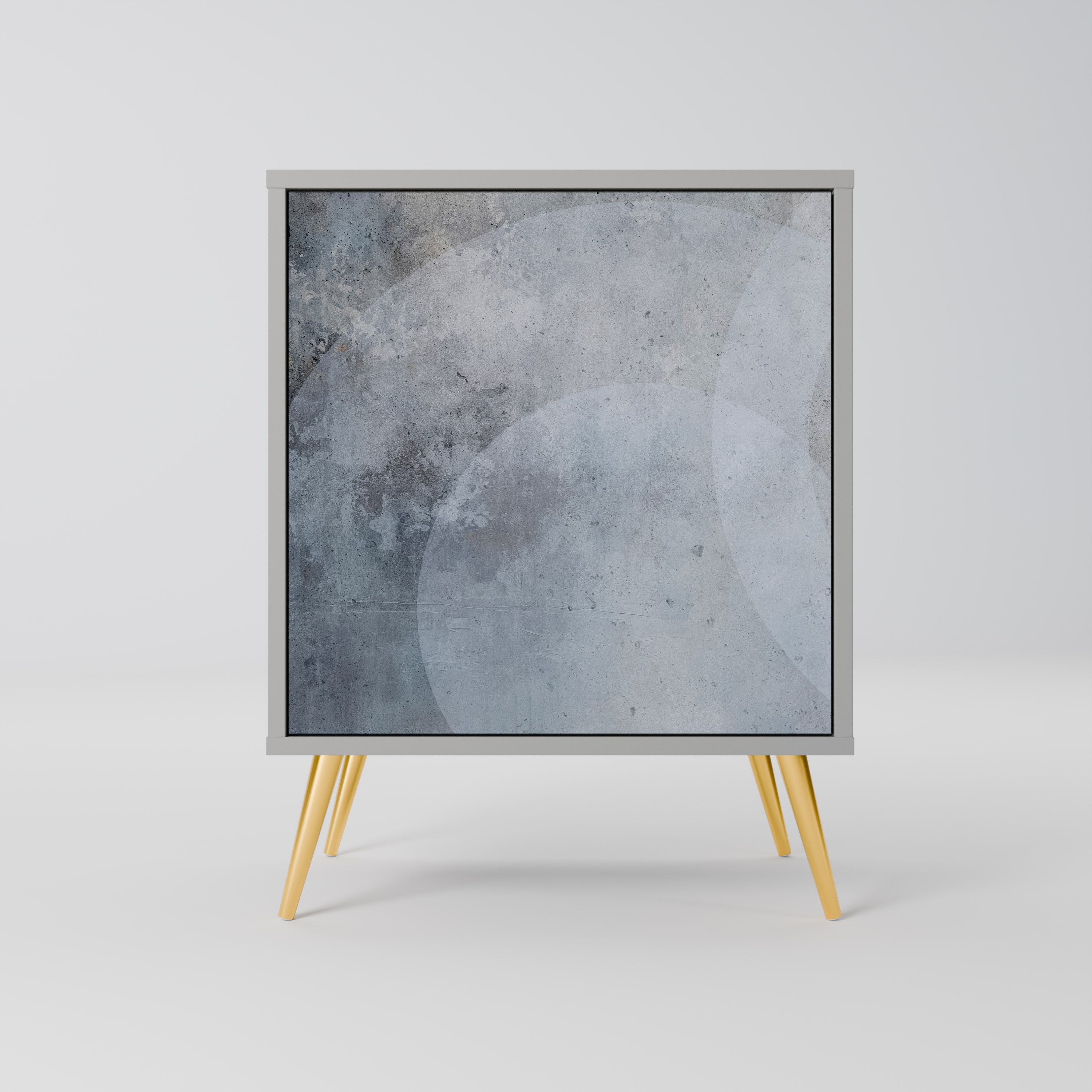 Aparador MUTED ARC de 1 puerta en acabado gris