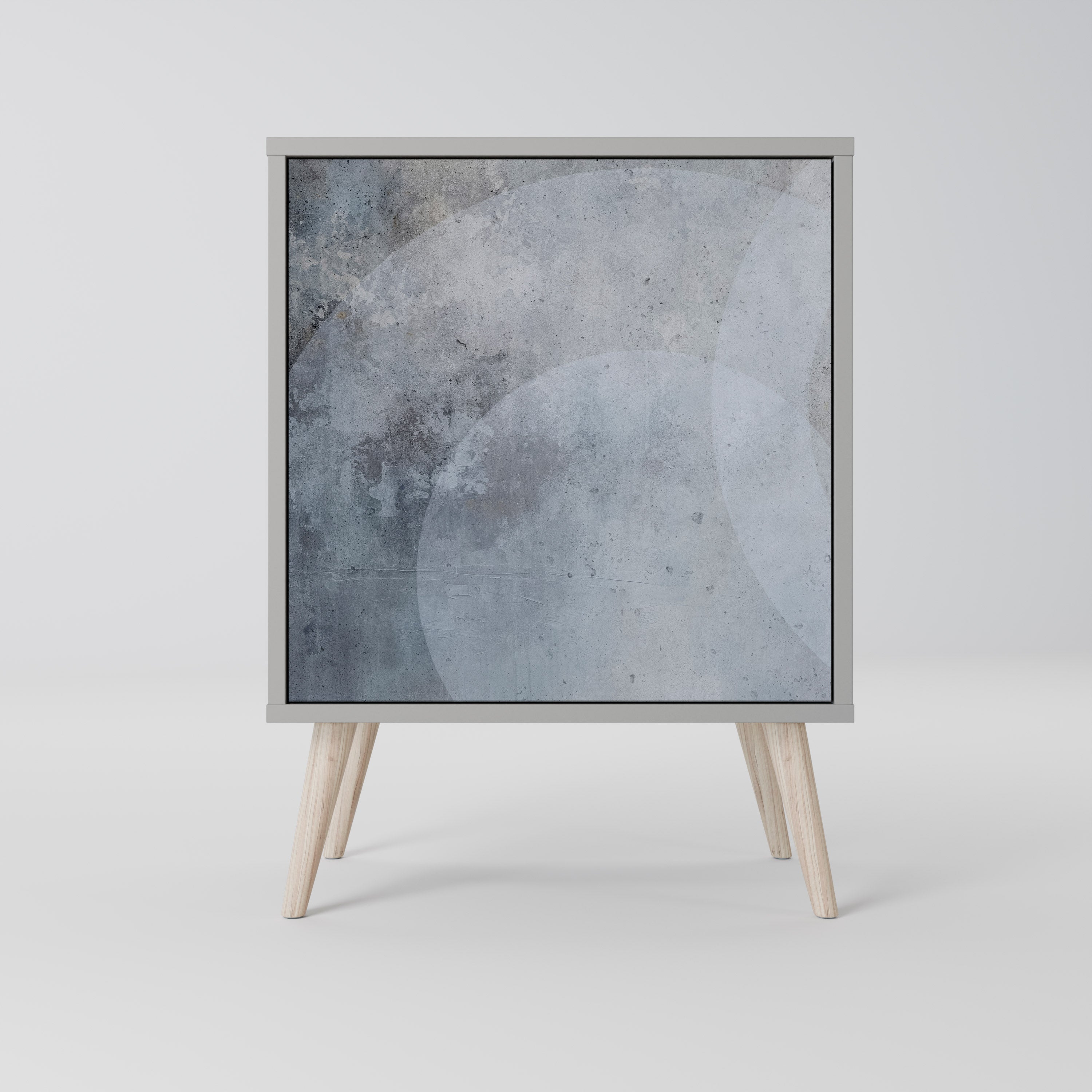 Aparador MUTED ARC de 1 puerta en acabado gris