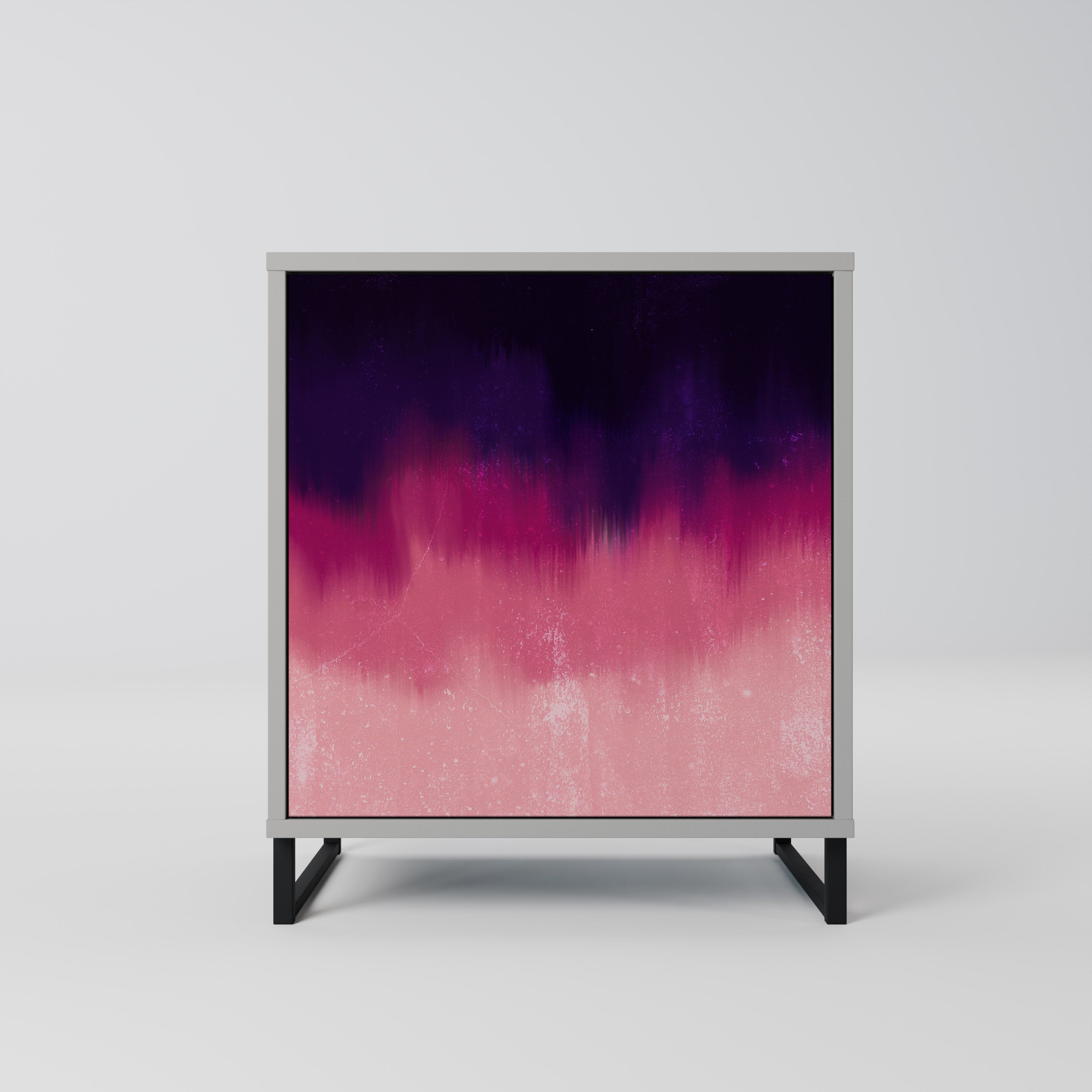 Aparador AURORA BOREALIS de 1 puerta en acabado gris