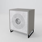 SOLID CIRCLES 1-Door Sideboard in Grey Finish