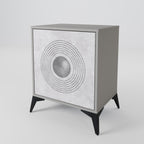 SOLID CIRCLES 1-Door Sideboard in Grey Finish