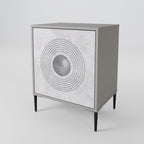 SOLID CIRCLES 1-Door Sideboard in Grey Finish