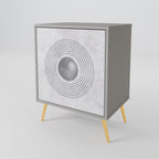 SOLID CIRCLES 1-Door Sideboard in Grey Finish