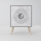 SOLID CIRCLES 1-Door Sideboard in Grey Finish