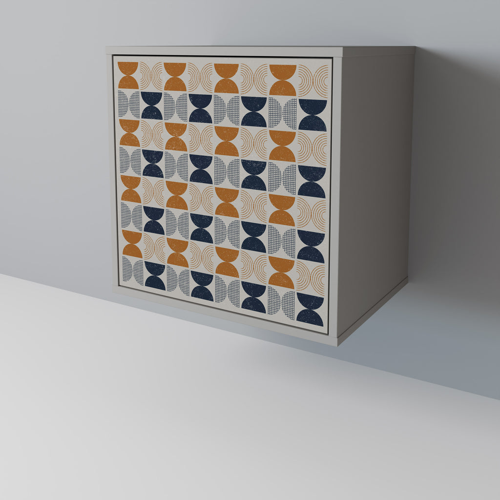 Aparador de 1 puerta de la gama Reflection en acabado gris