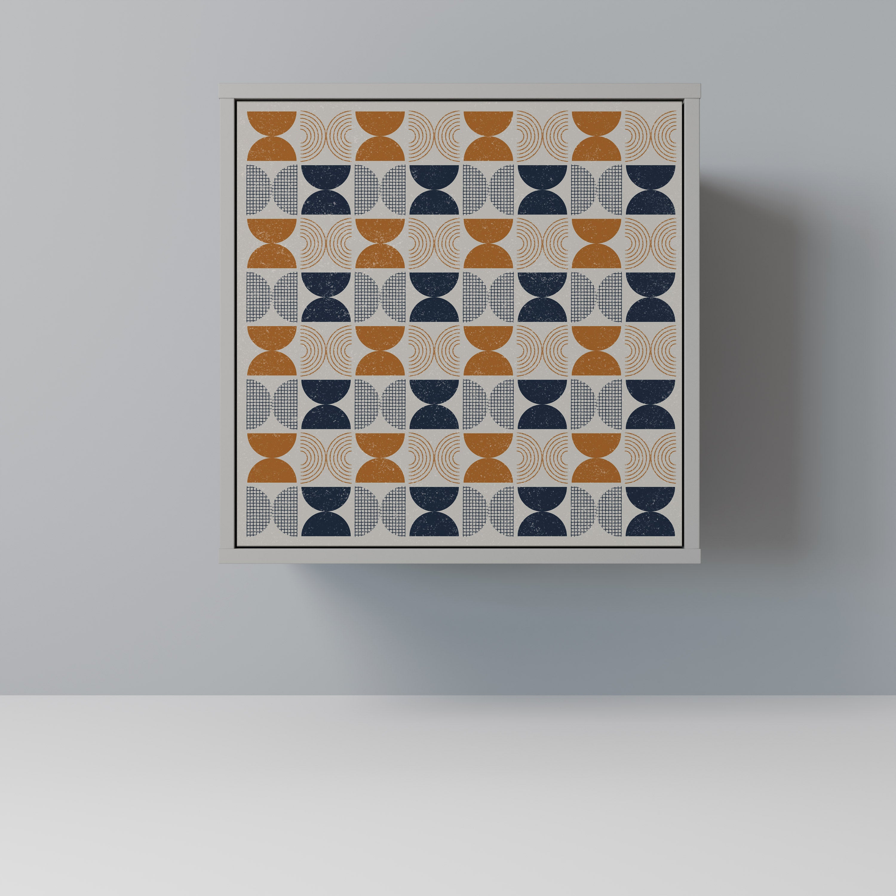 Aparador de 1 puerta de la gama Reflection en acabado gris