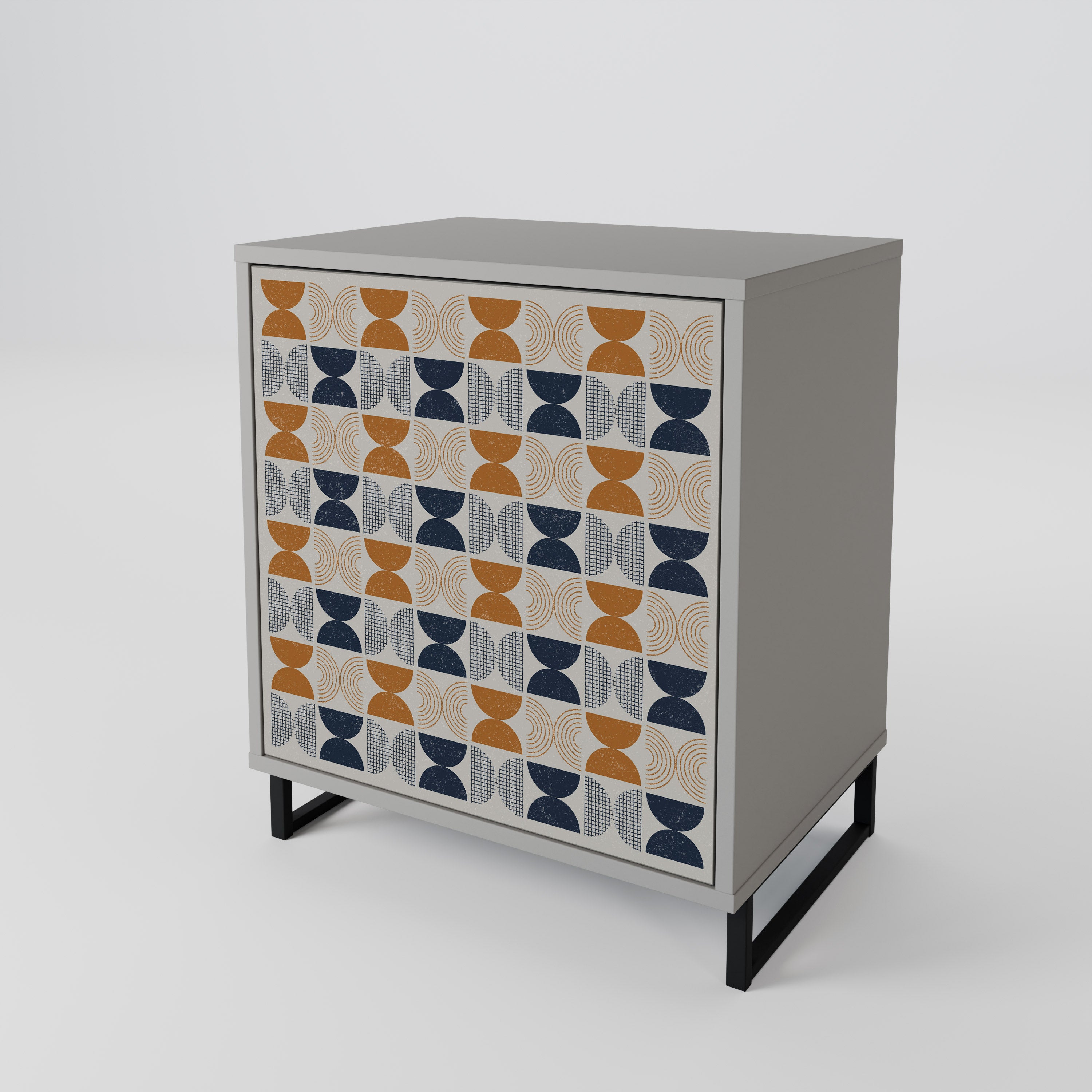 Aparador de 1 puerta de la gama Reflection en acabado gris