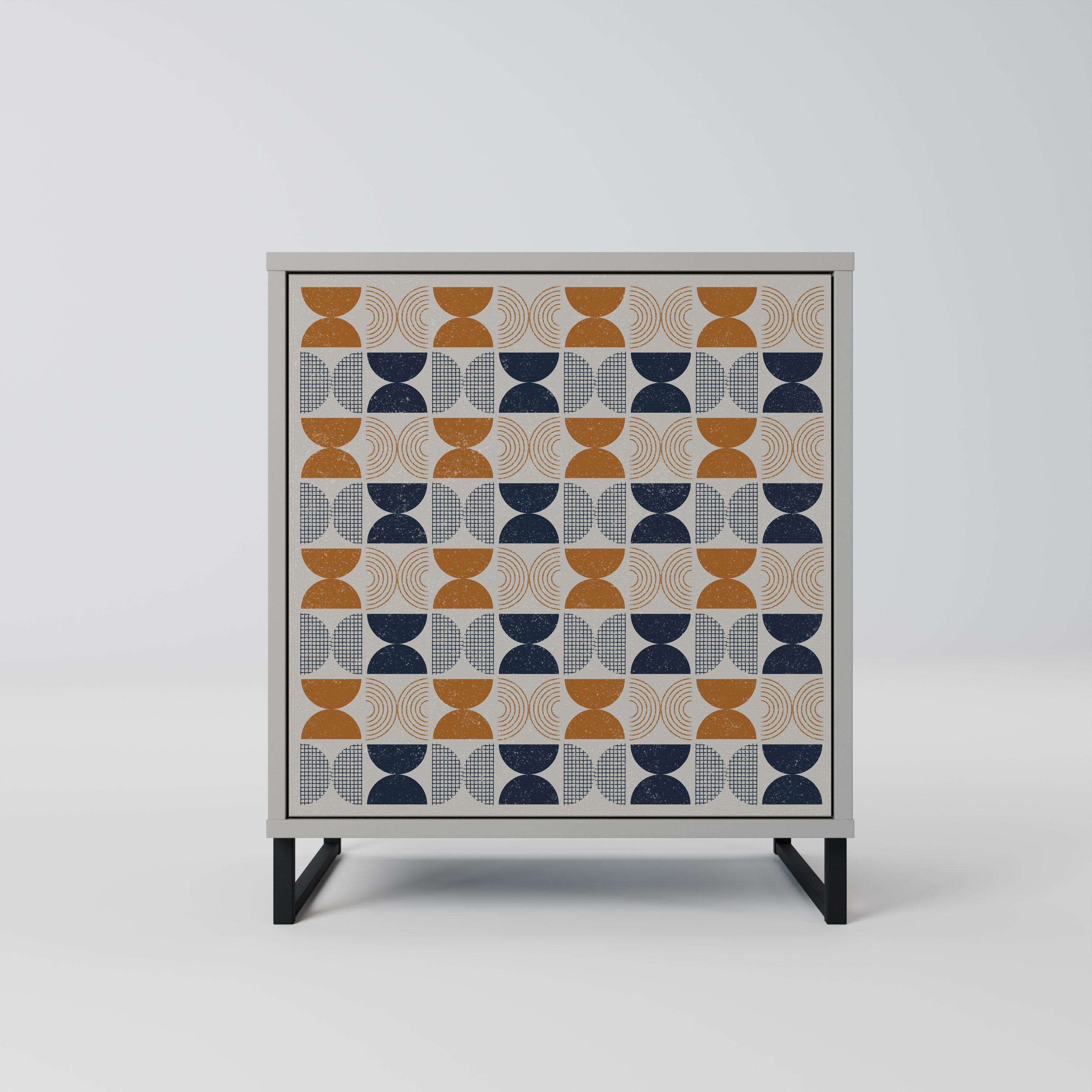 Aparador de 1 puerta de la gama Reflection en acabado gris