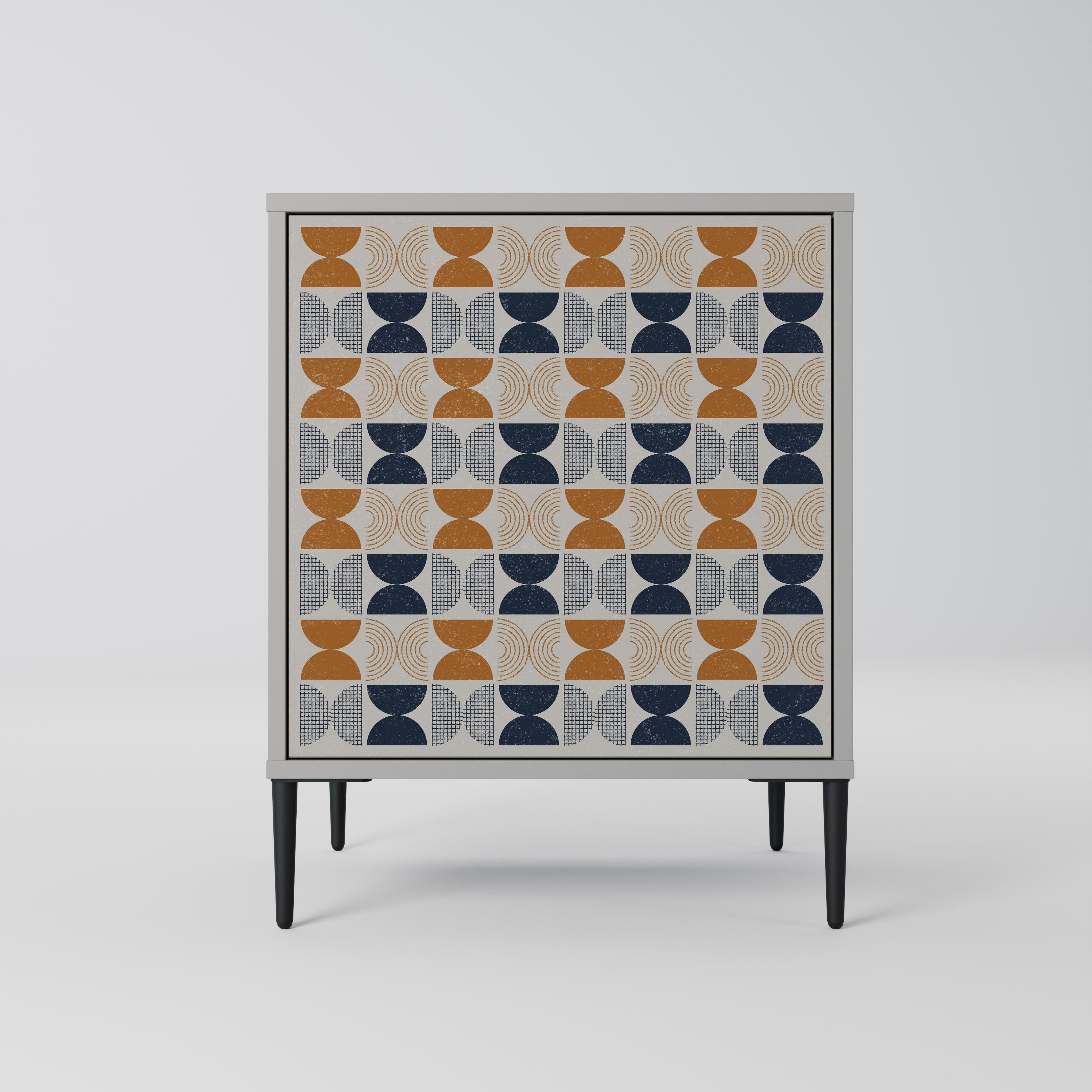 Aparador de 1 puerta de la gama Reflection en acabado gris