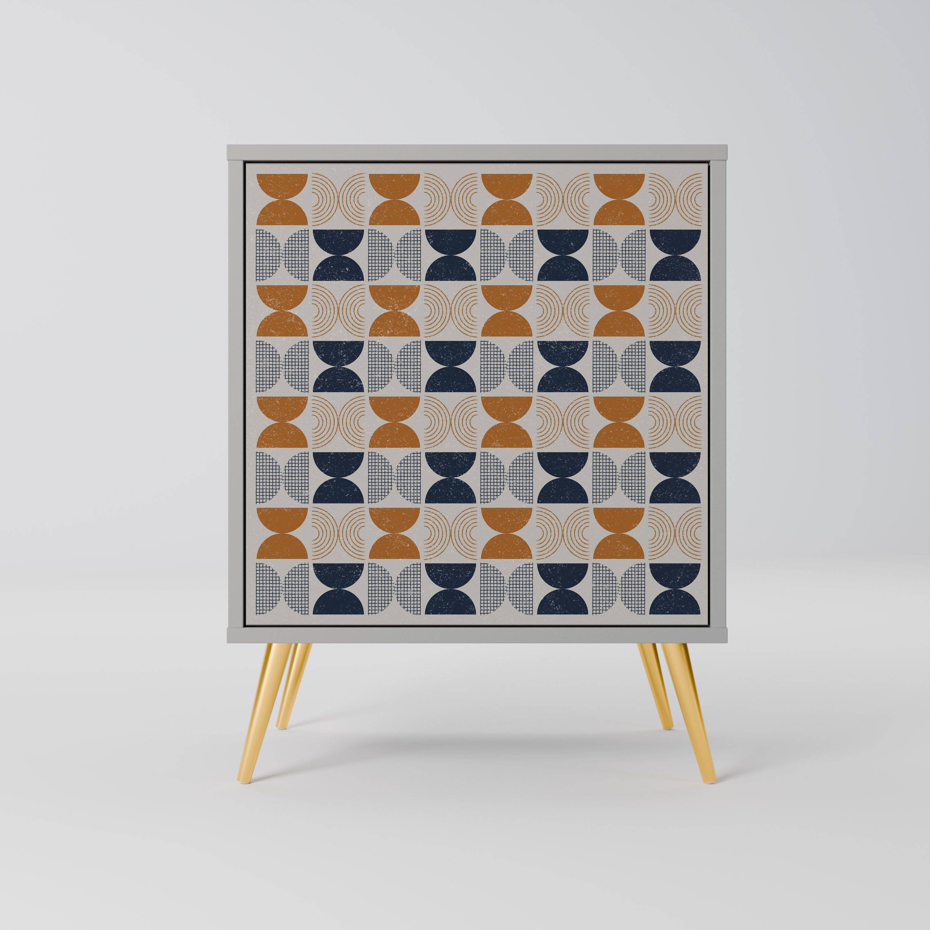 Aparador de 1 puerta de la gama Reflection en acabado gris