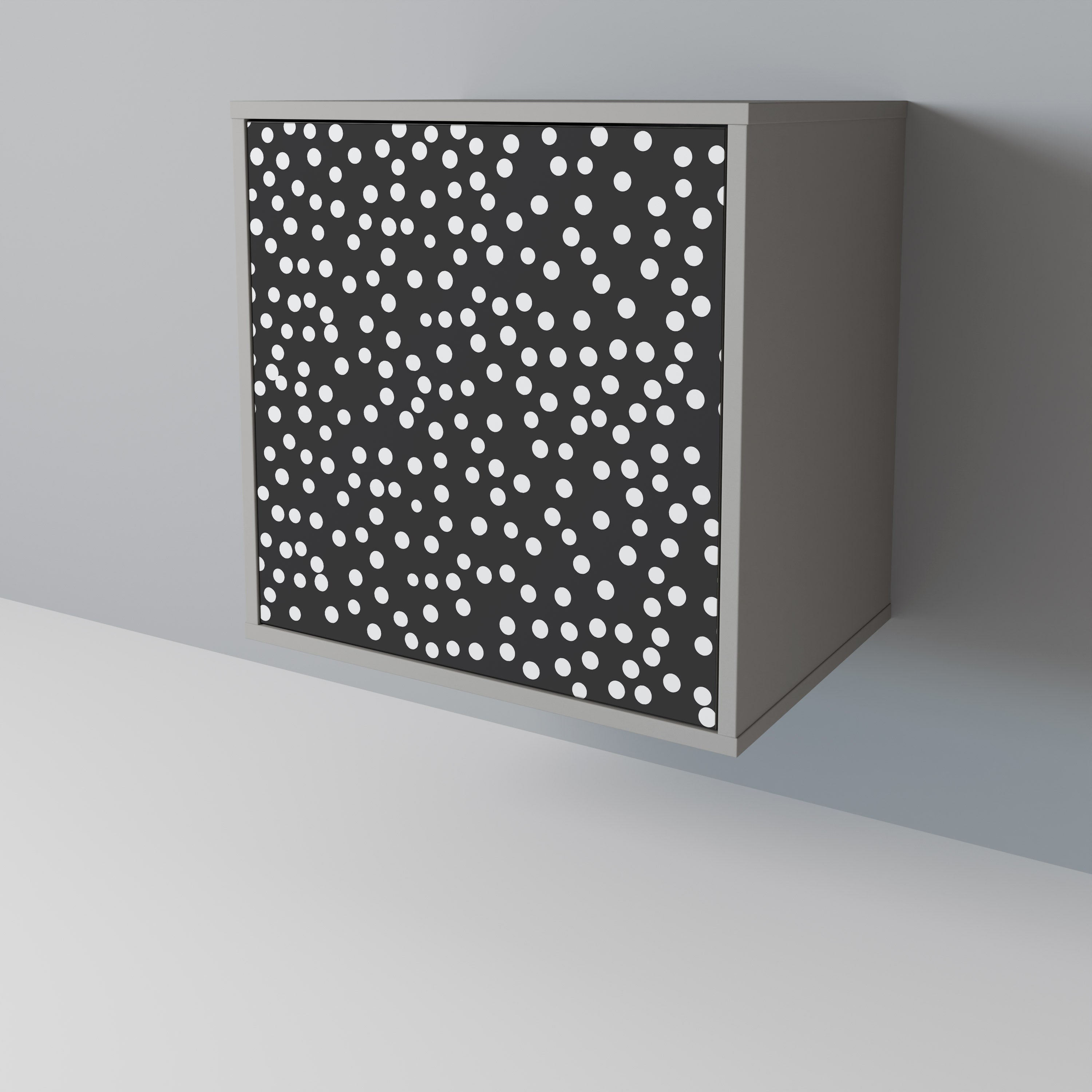 BLINDING LIGHTS 1-Door Sideboard in Grey Finish