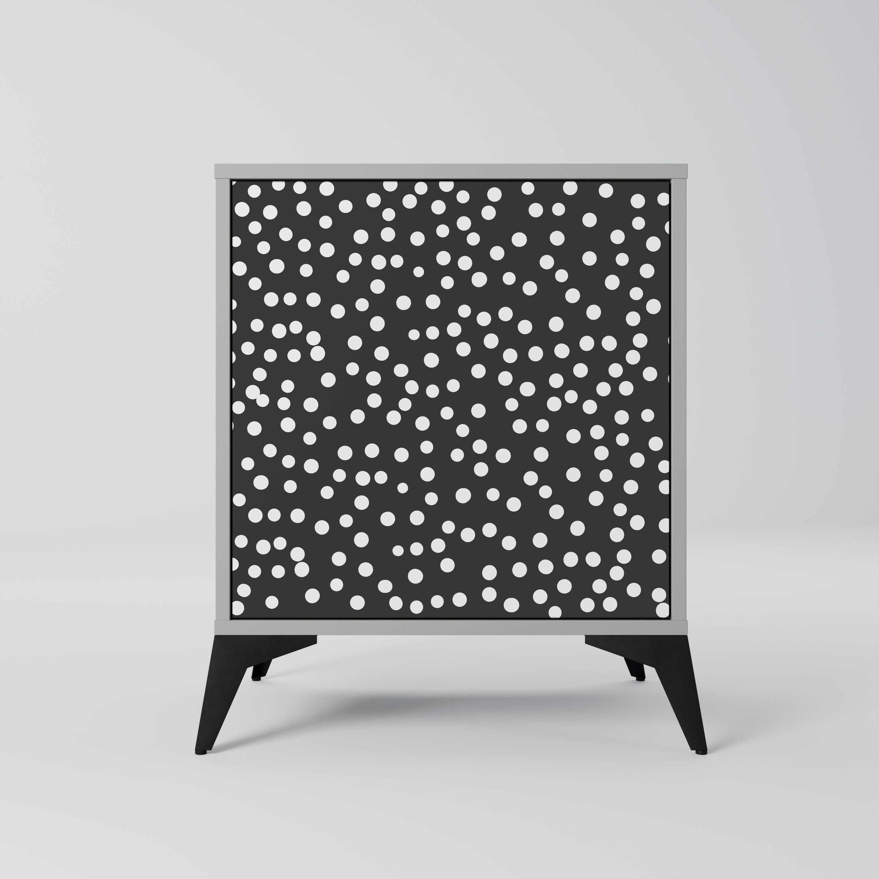 BLINDING LIGHTS 1-Door Sideboard in Grey Finish