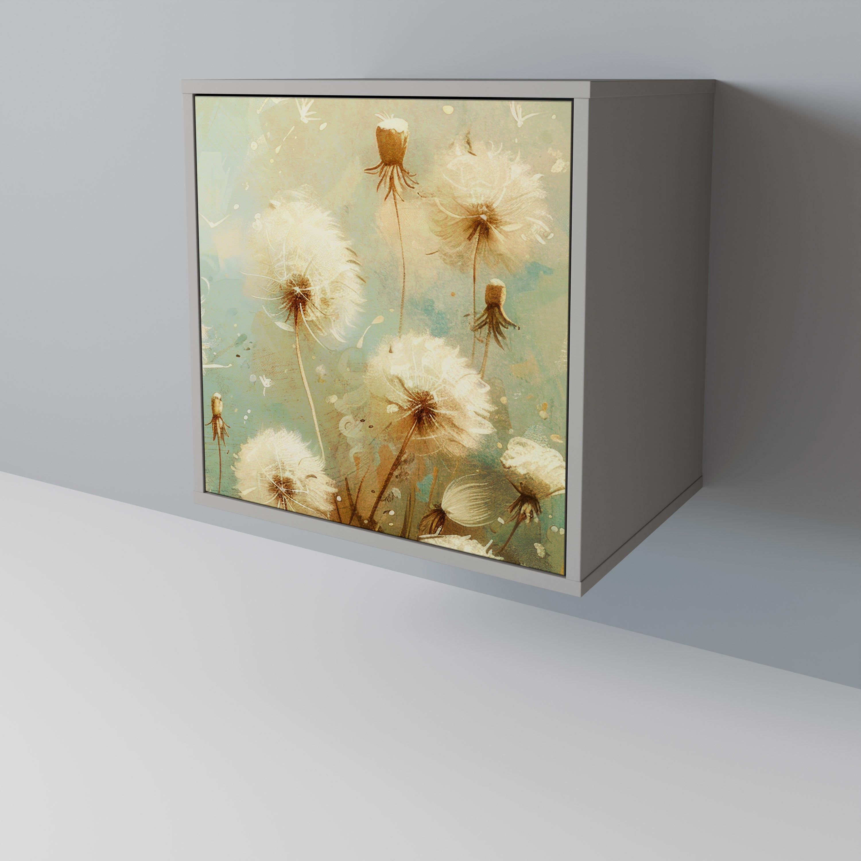 Aparador DREAMY MEADOW de 1 puerta en acabado gris