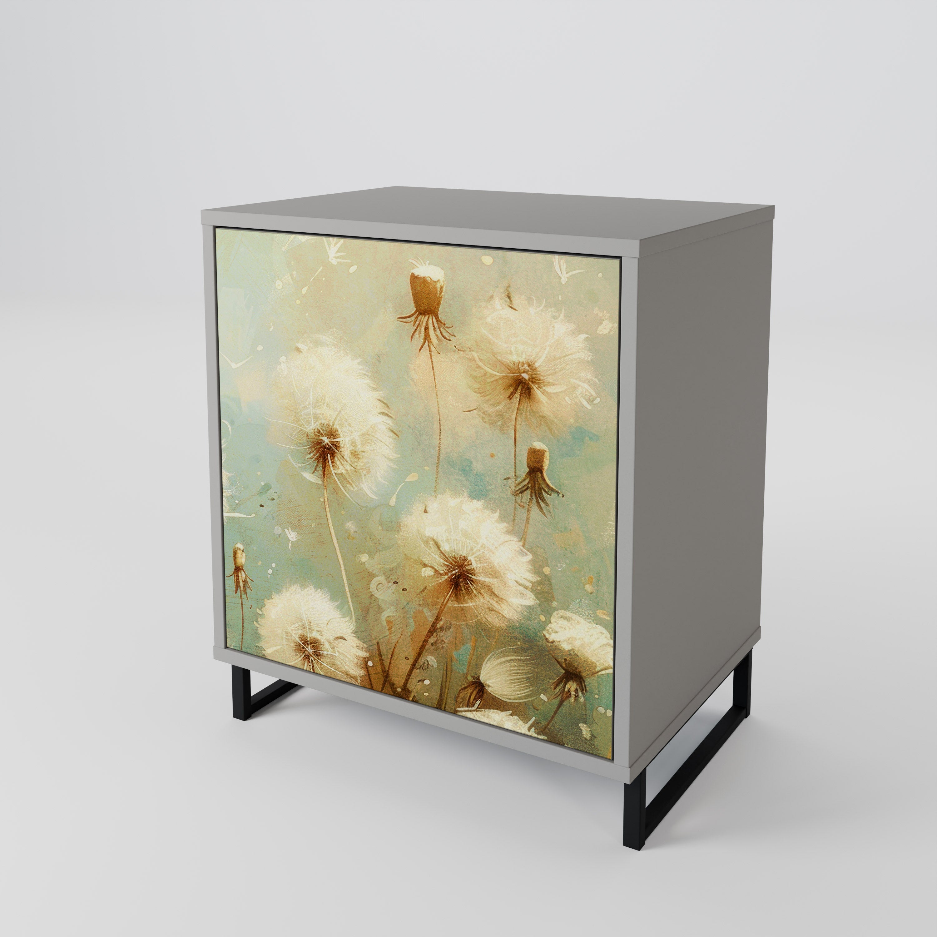 Aparador DREAMY MEADOW de 1 puerta en acabado gris