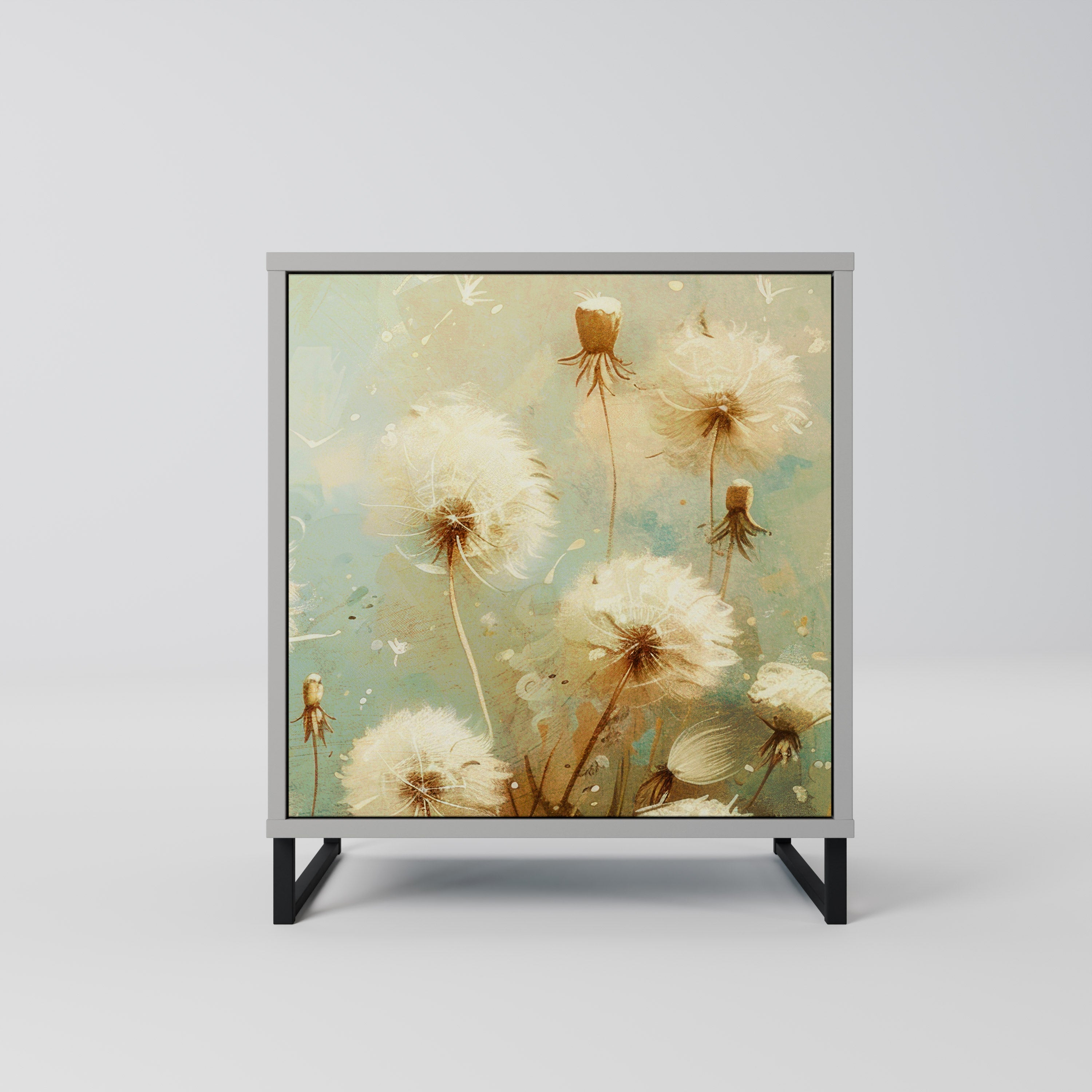 Aparador DREAMY MEADOW de 1 puerta en acabado gris