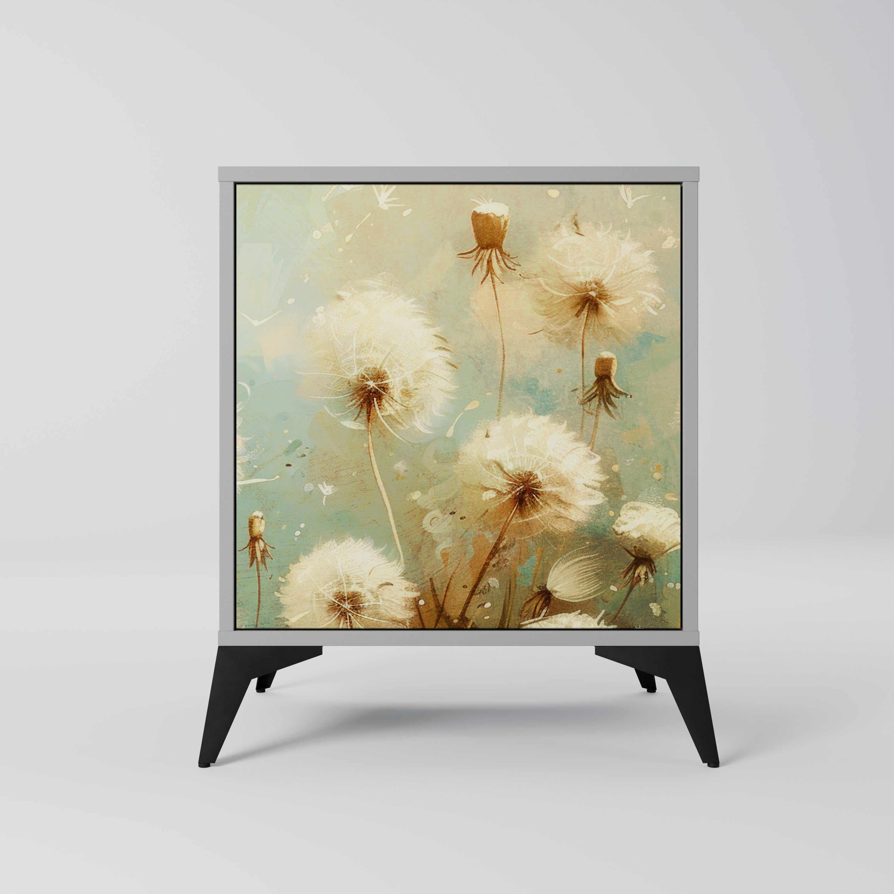 Aparador DREAMY MEADOW de 1 puerta en acabado gris