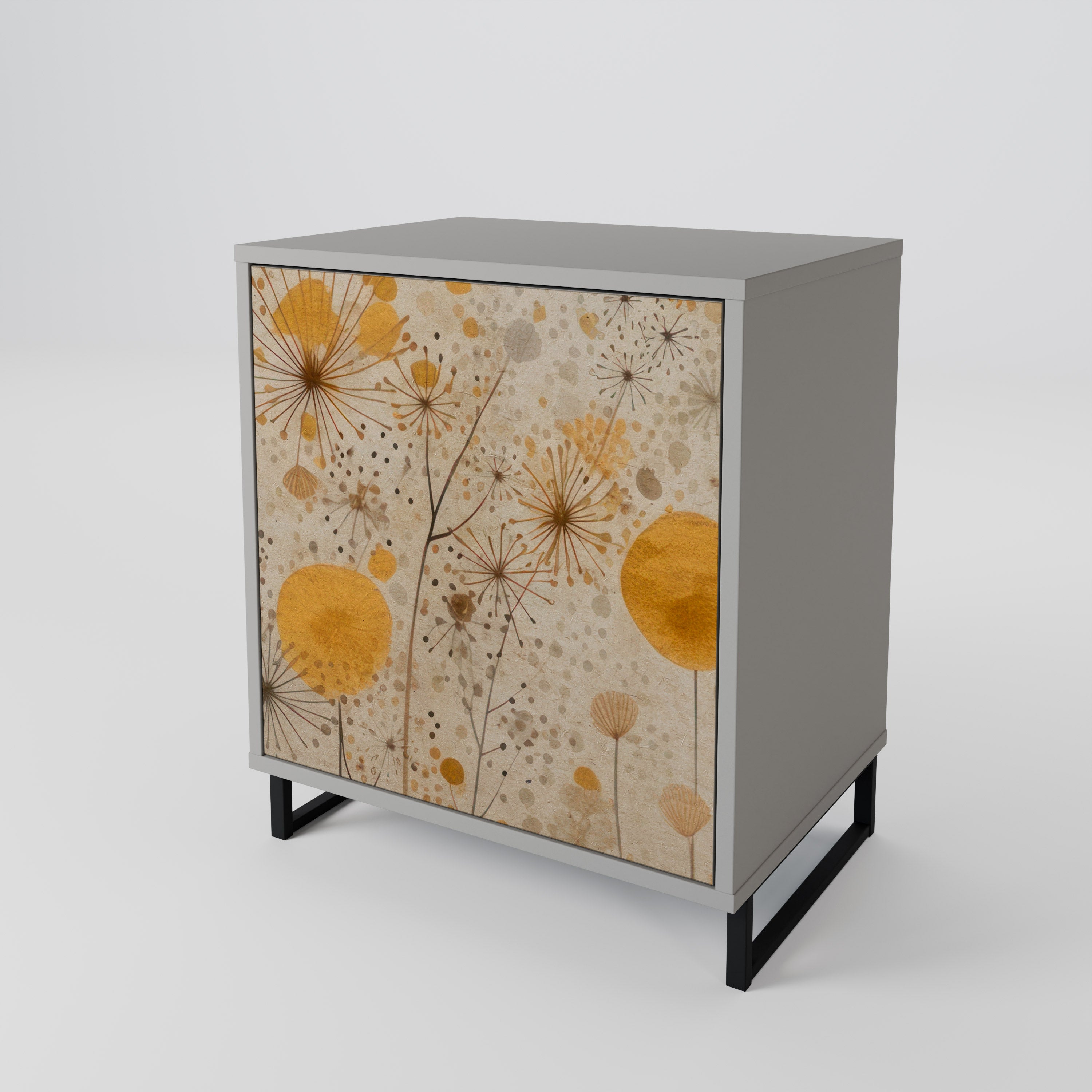 Aparador MORNING GLADE de 1 puerta en acabado gris