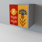 SCANDIC FLOWERET Aparador de 1 Puerta en Acabado Gris