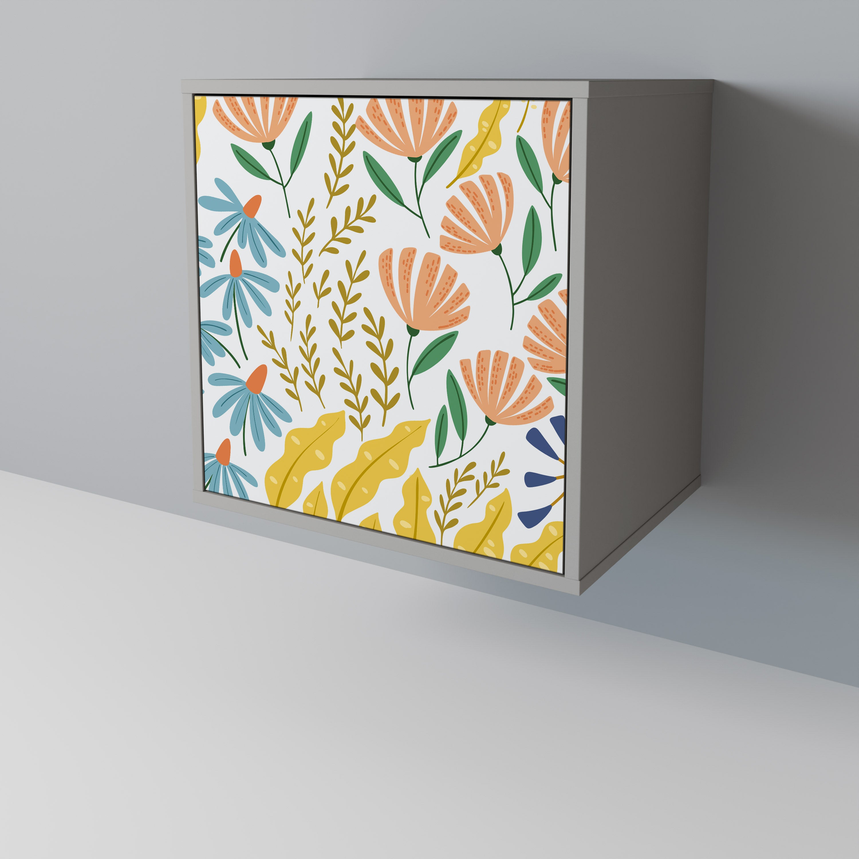 Aparador HELLO SPRING de 1 puerta en acabado gris