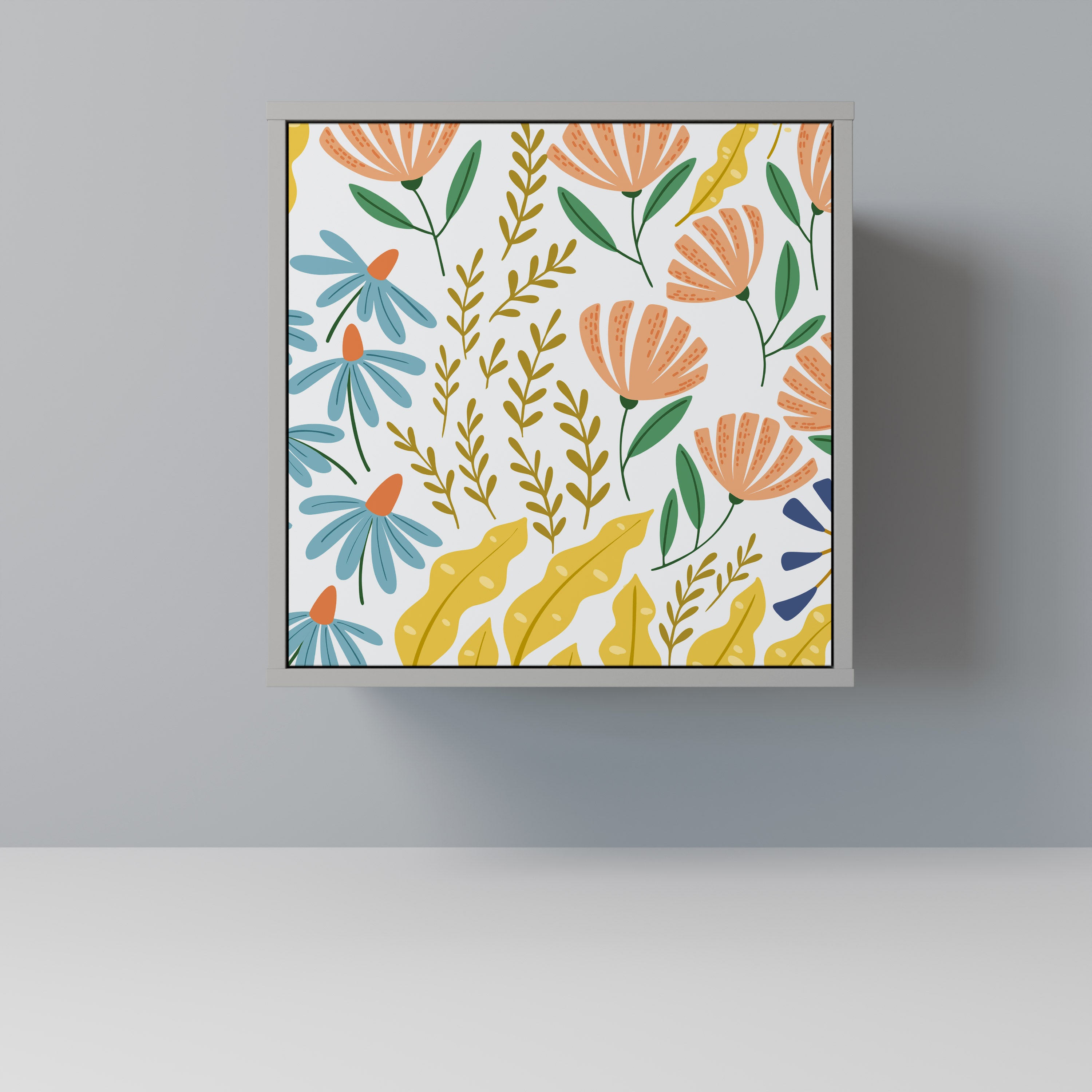 Aparador HELLO SPRING de 1 puerta en acabado gris