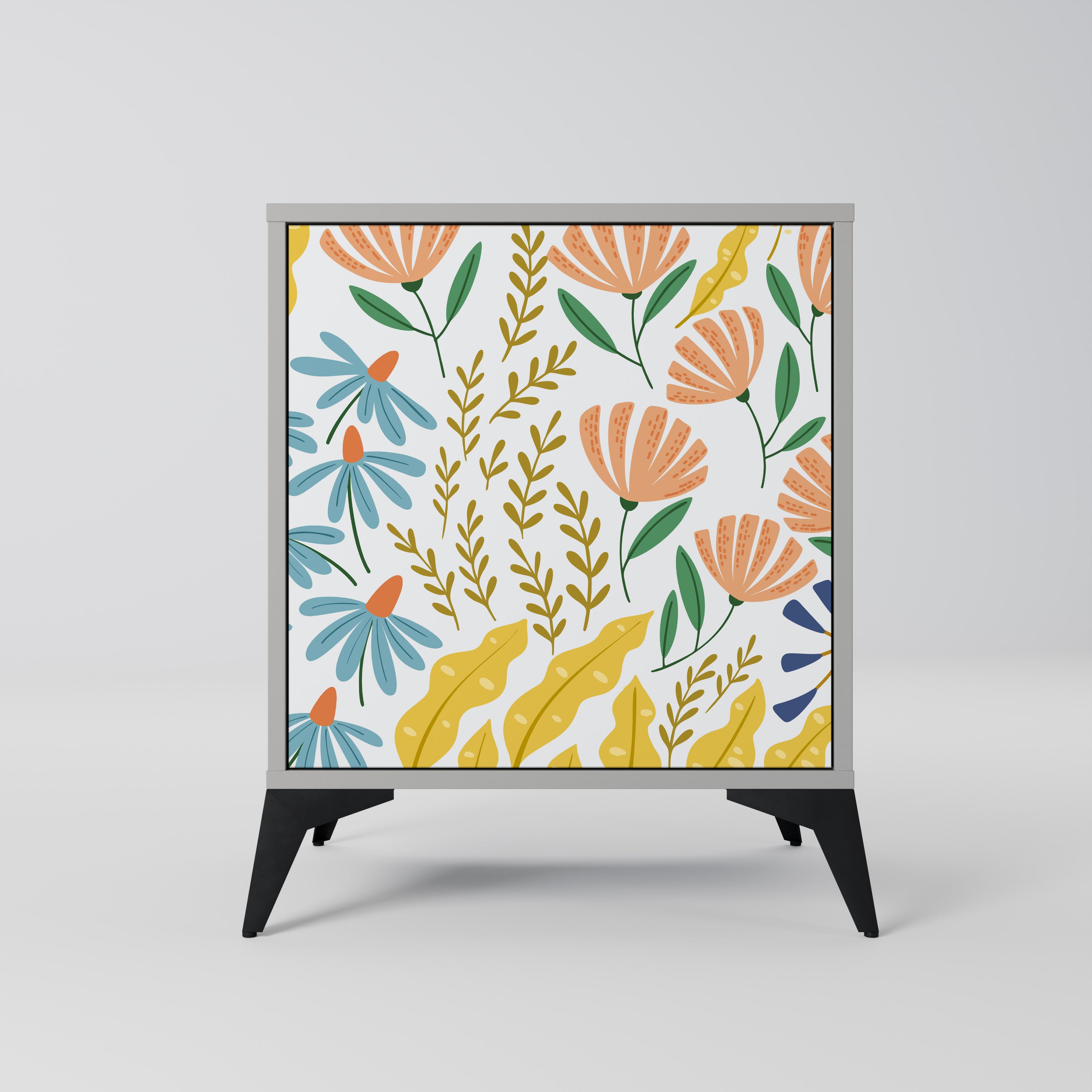 Aparador HELLO SPRING de 1 puerta en acabado gris