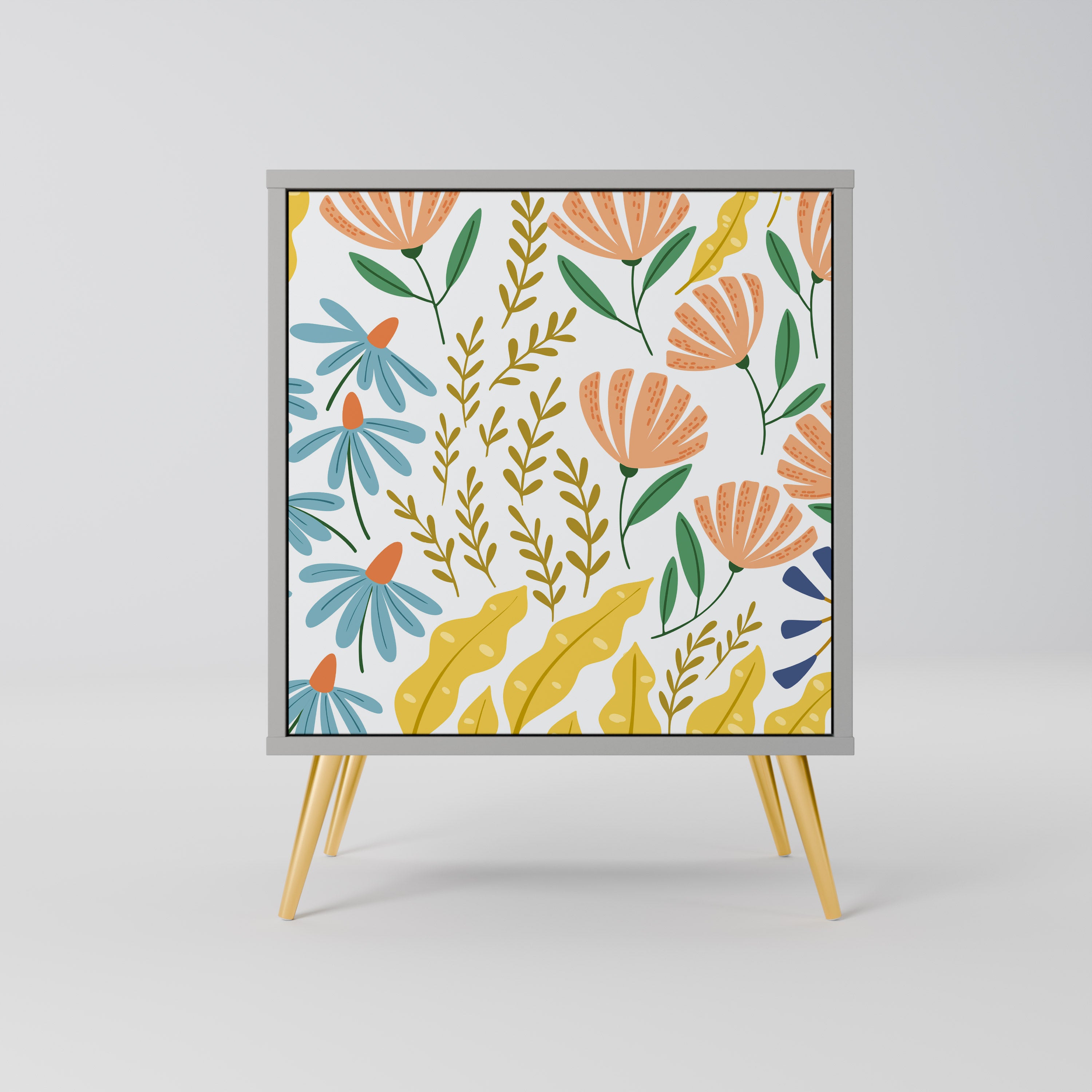 Aparador HELLO SPRING de 1 puerta en acabado gris