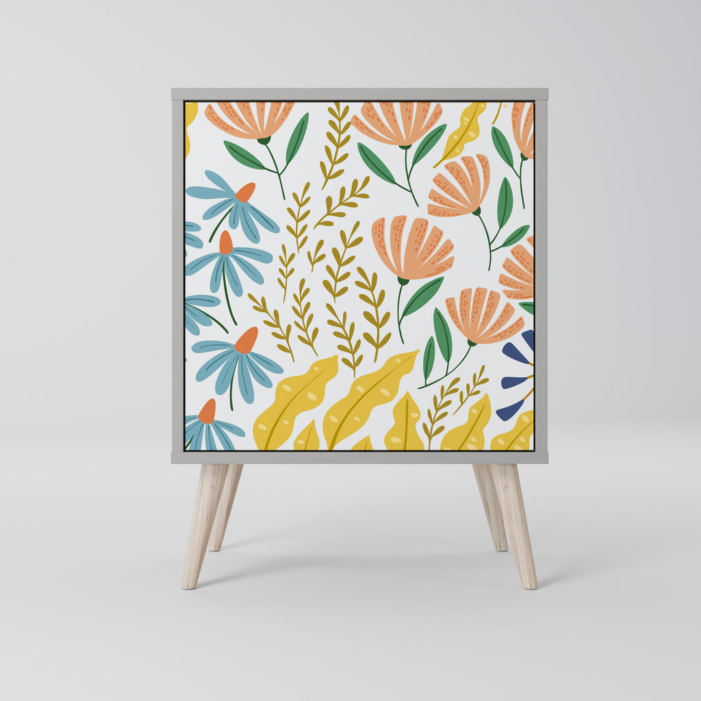 Aparador HELLO SPRING de 1 puerta en acabado gris