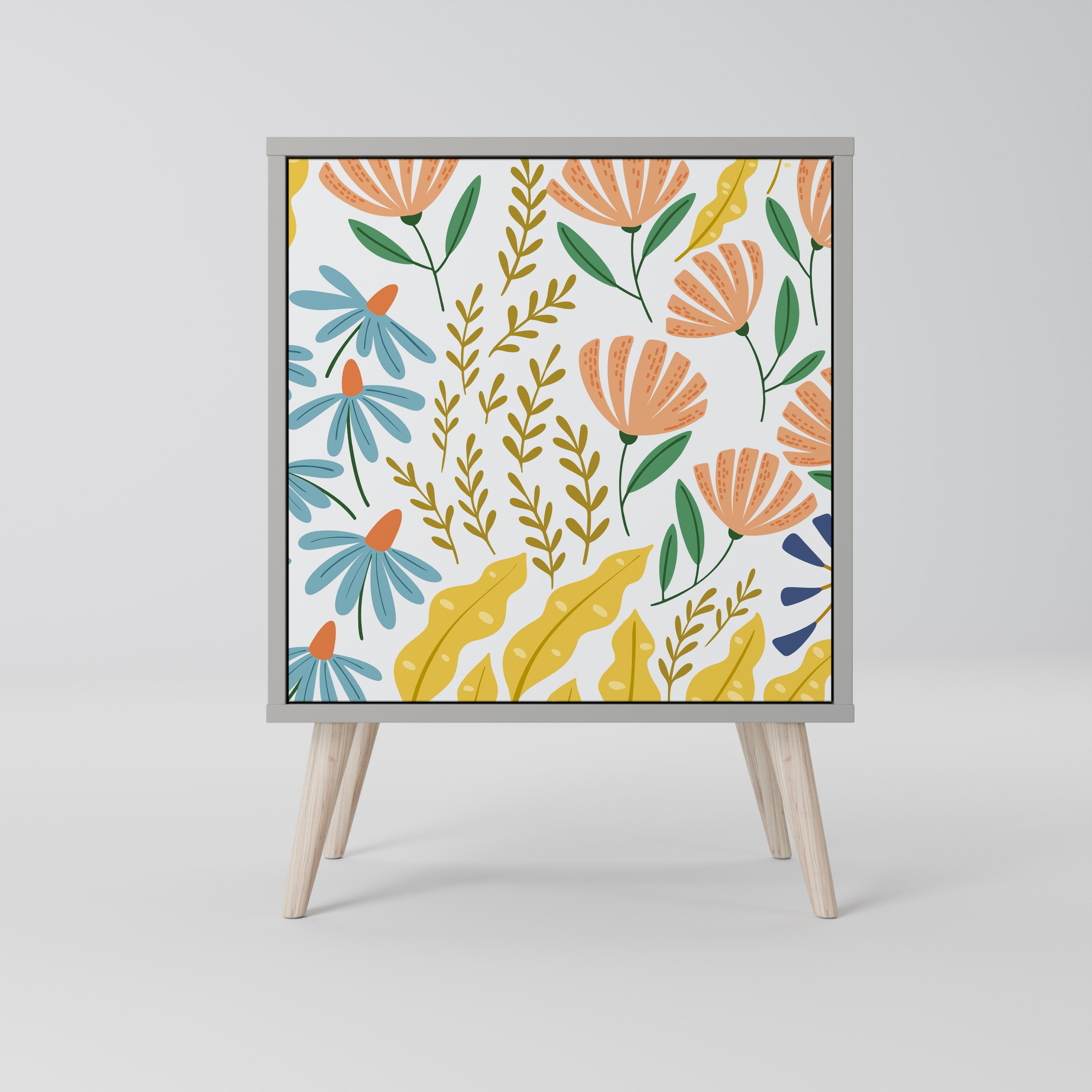 Aparador HELLO SPRING de 1 puerta en acabado gris