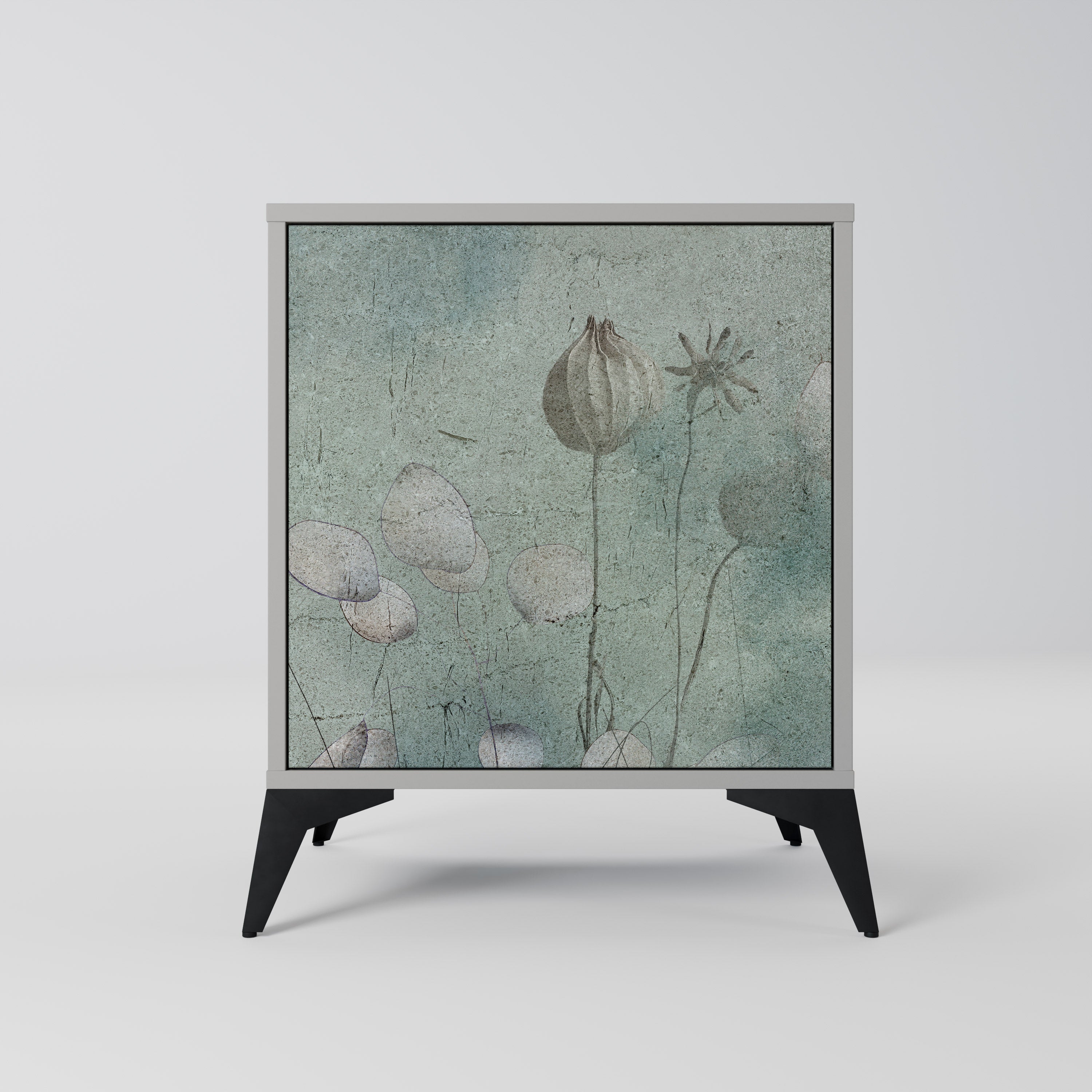 Aparador NIGHT LADY de 1 puerta en acabado gris