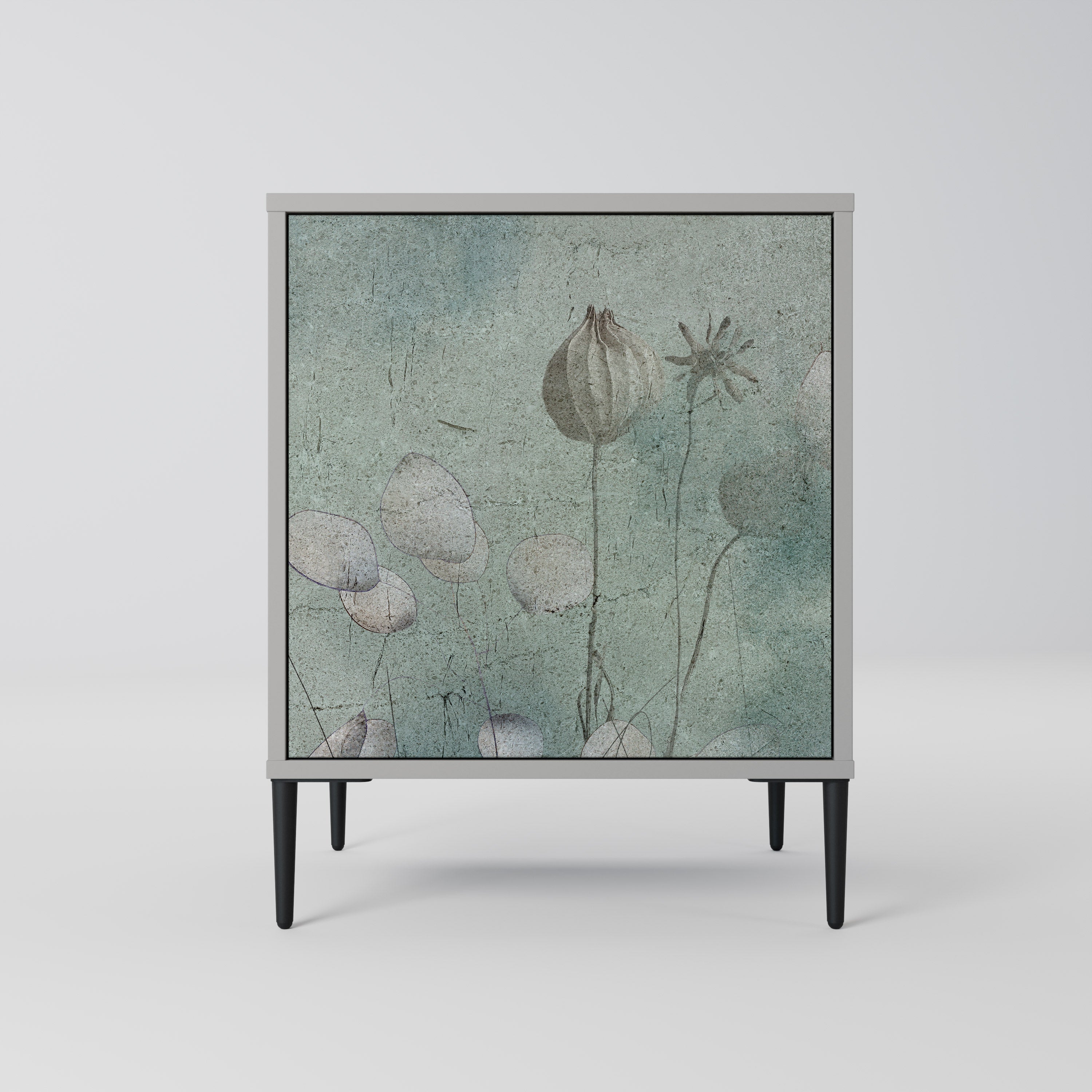 Aparador NIGHT LADY de 1 puerta en acabado gris