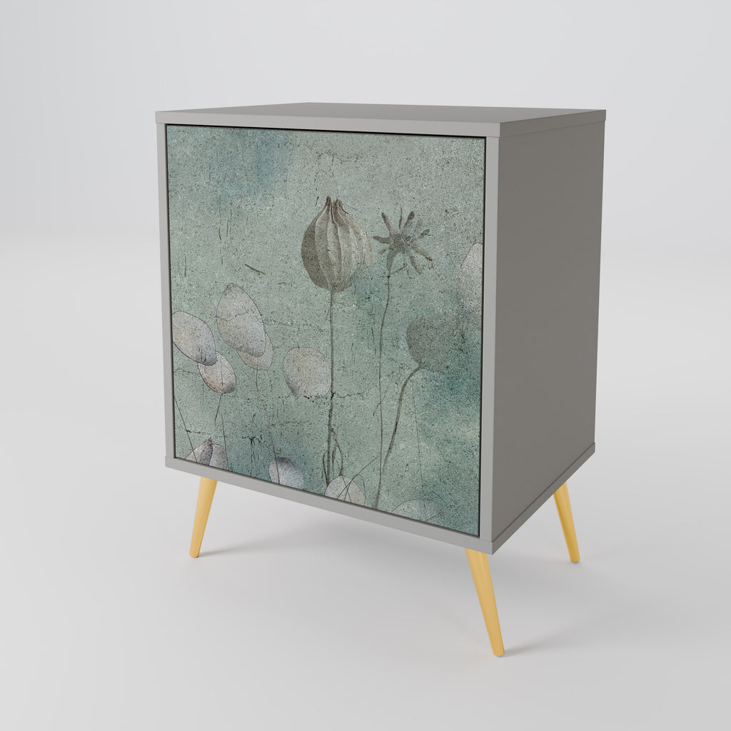 Aparador NIGHT LADY de 1 puerta en acabado gris