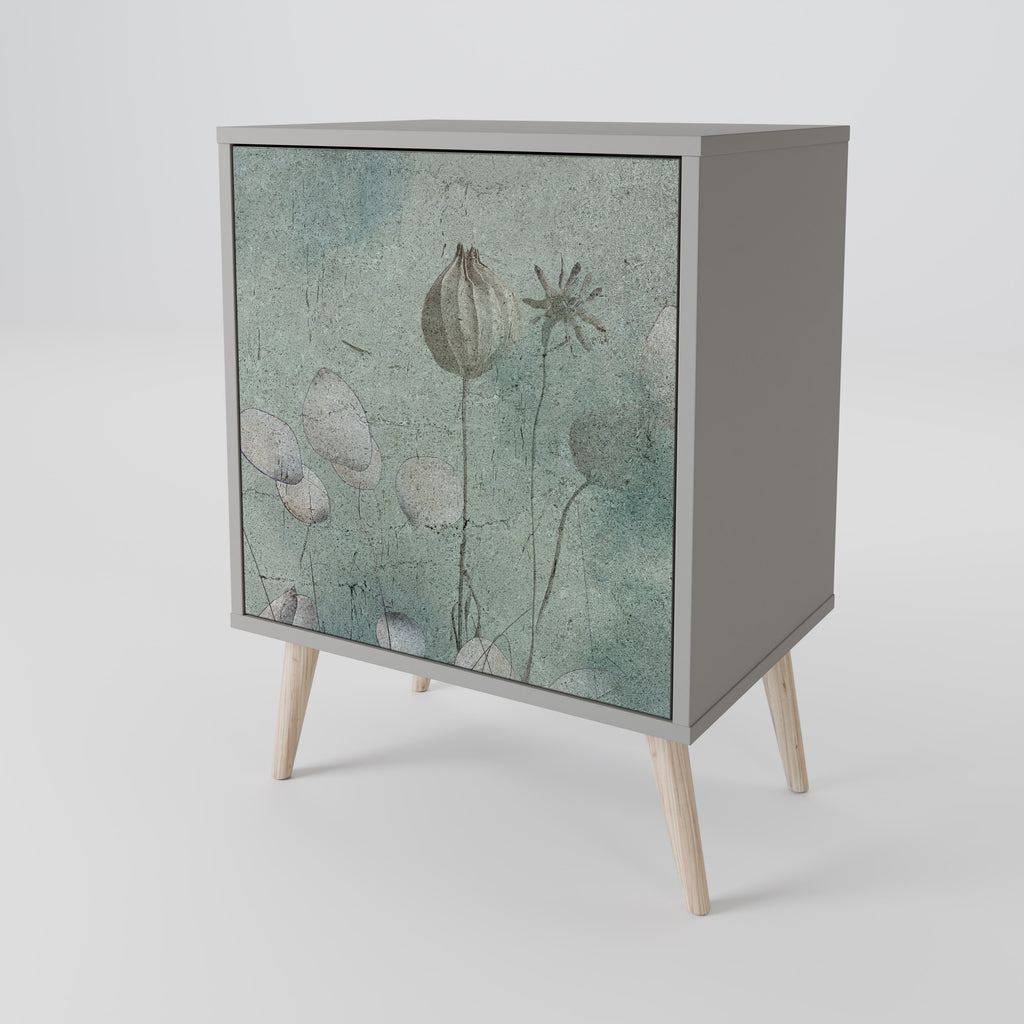 Aparador NIGHT LADY de 1 puerta en acabado gris