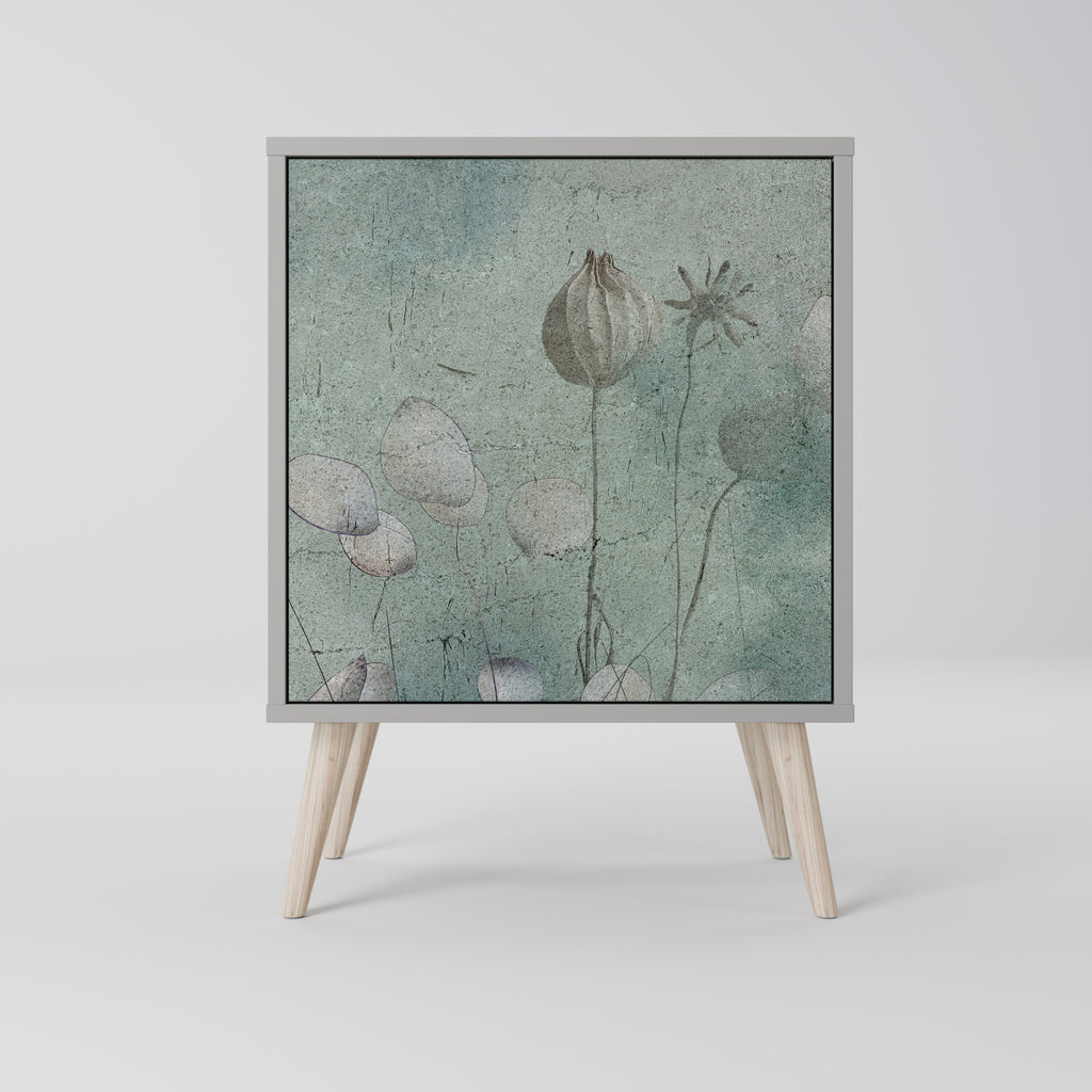 Aparador NIGHT LADY de 1 puerta en acabado gris