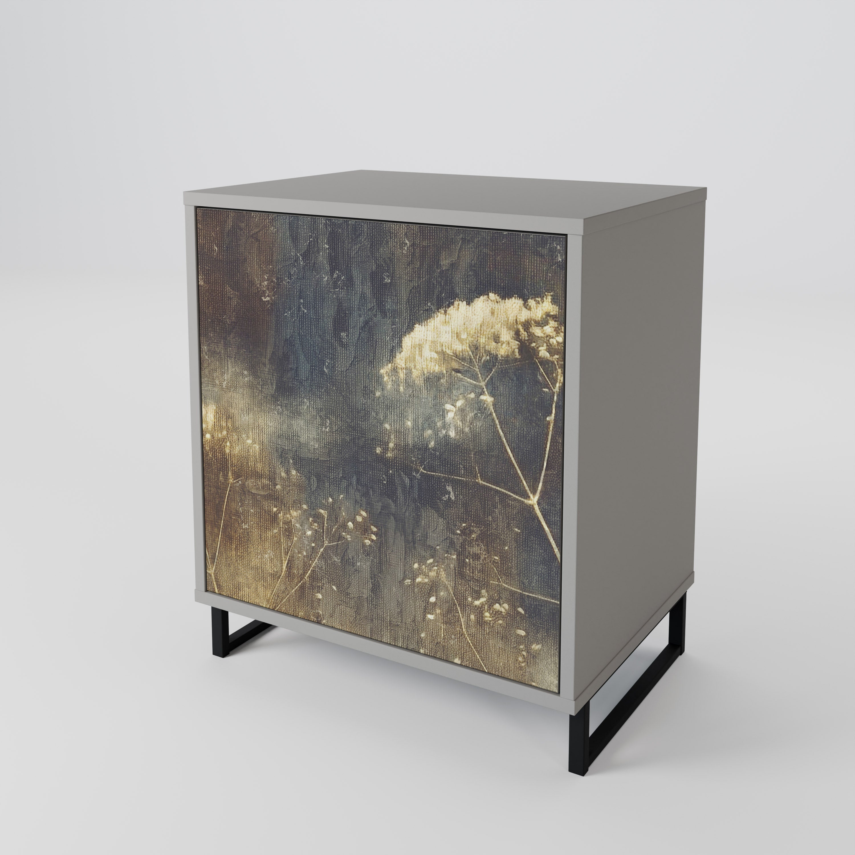 Aparador GENTLE POWER de 1 puerta en acabado gris