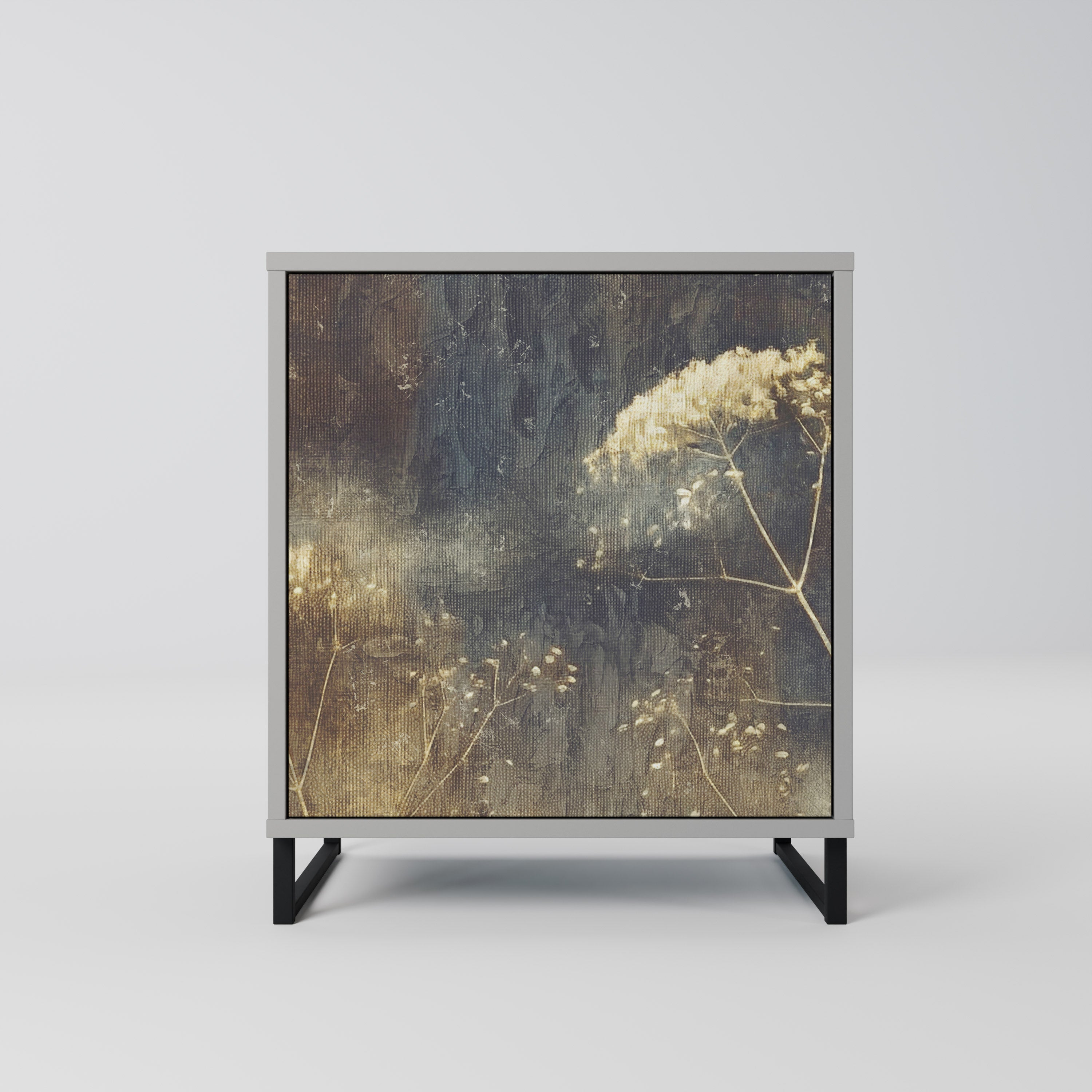 Aparador GENTLE POWER de 1 puerta en acabado gris