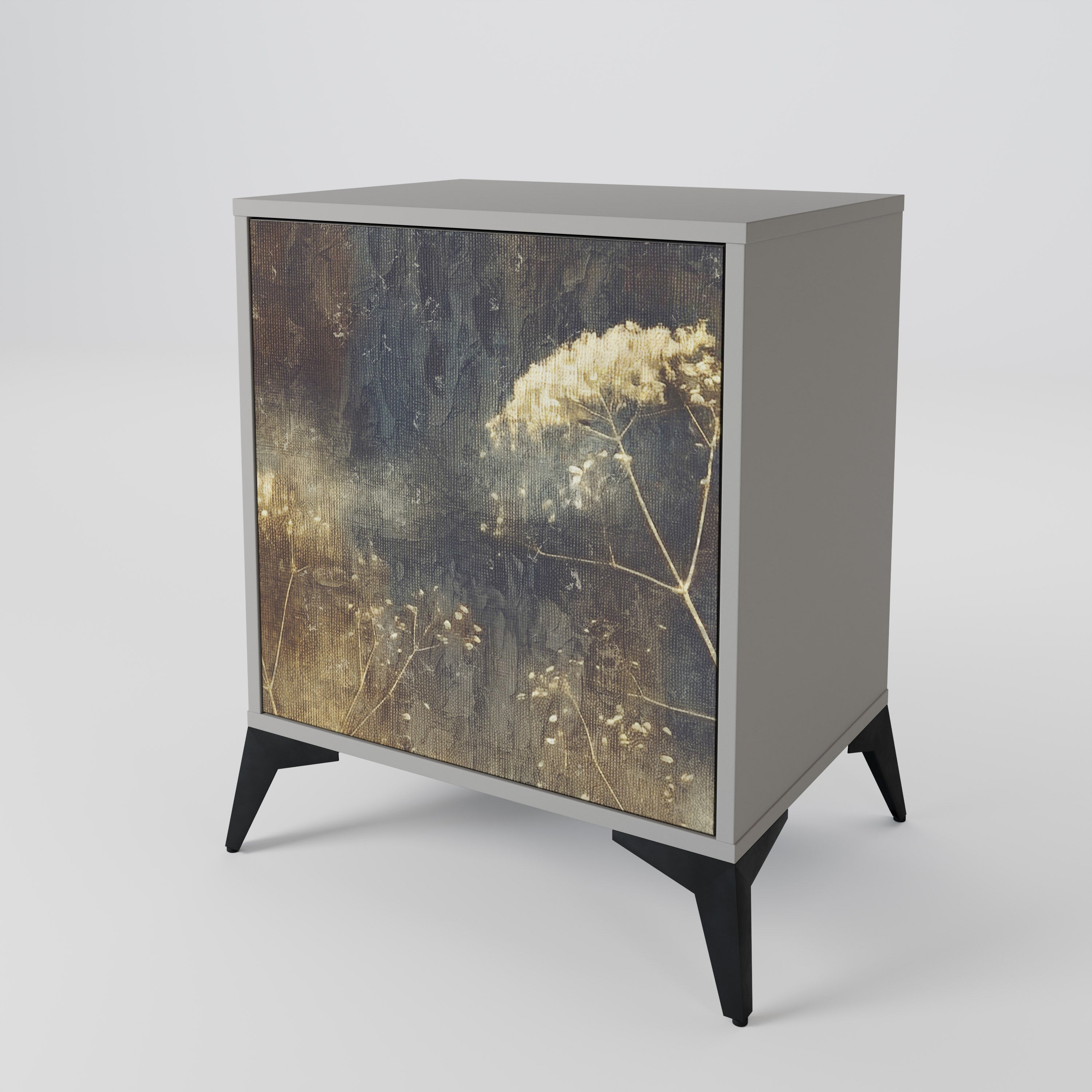 Aparador GENTLE POWER de 1 puerta en acabado gris