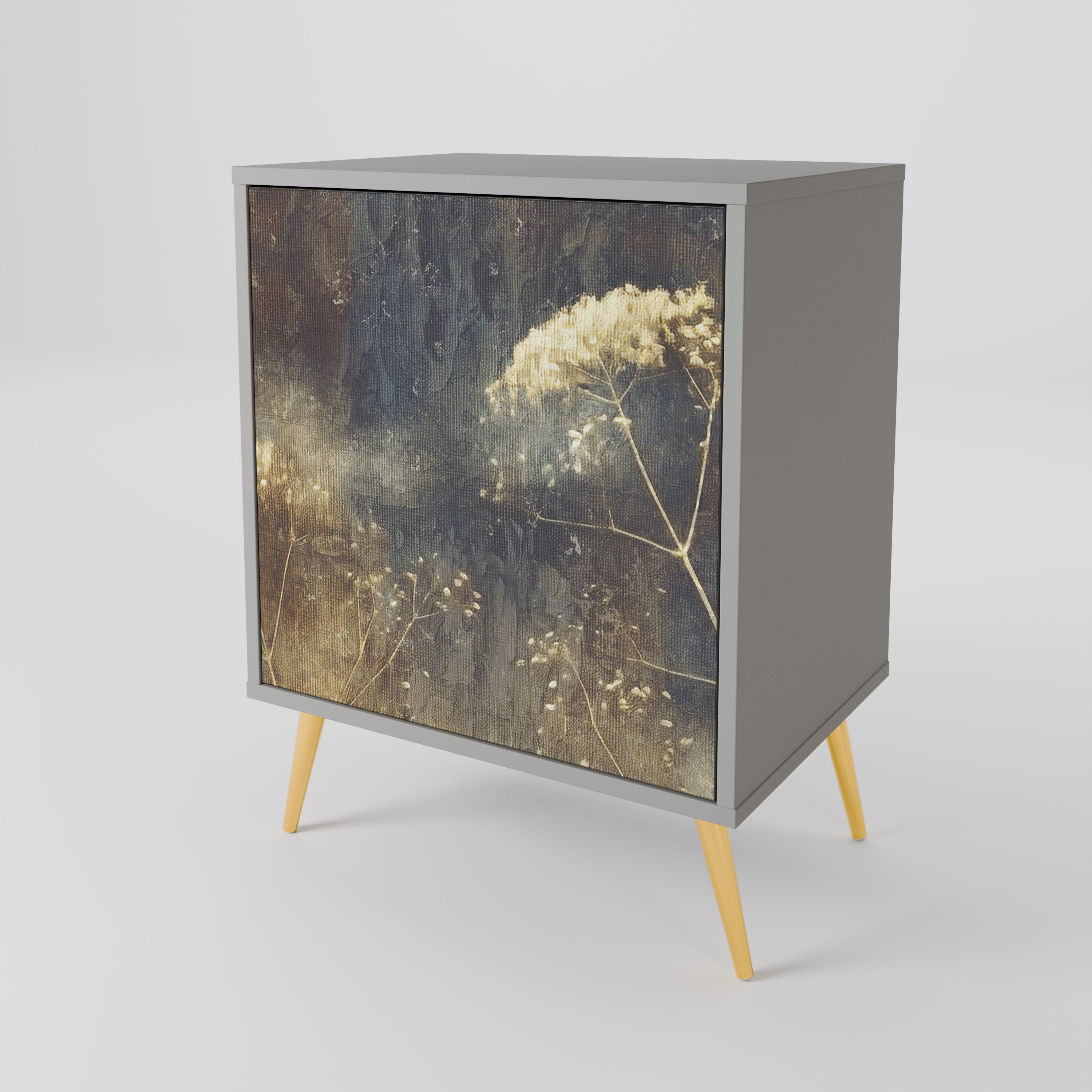 Aparador GENTLE POWER de 1 puerta en acabado gris